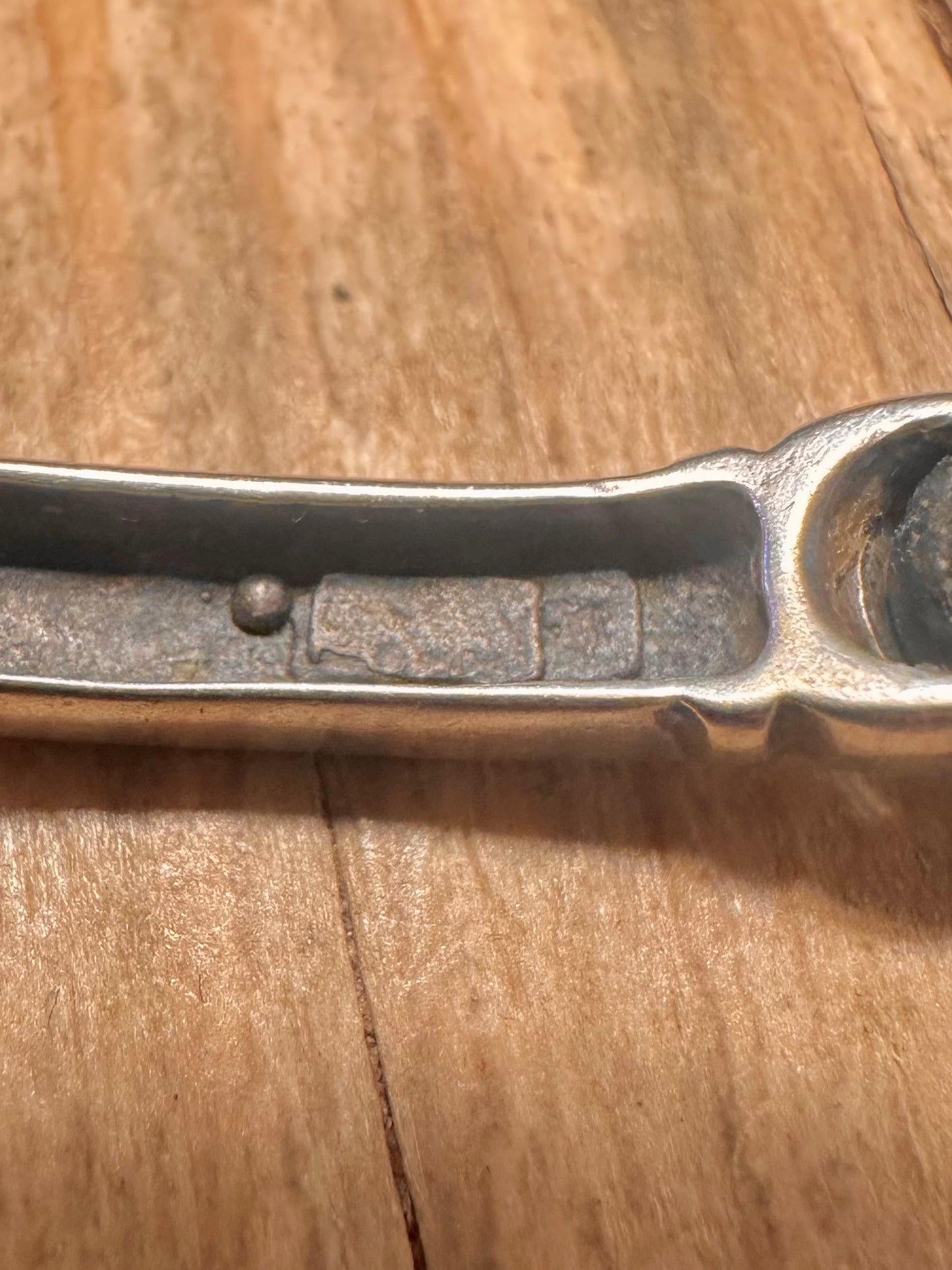 Vintage Engraved Bar Link 925 Sterling Silver 6.5 inch Bracelet