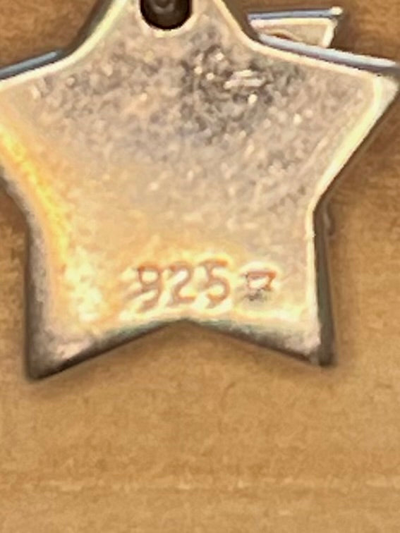 Double CZ Stone Star 925 Sterling Silver Pendant