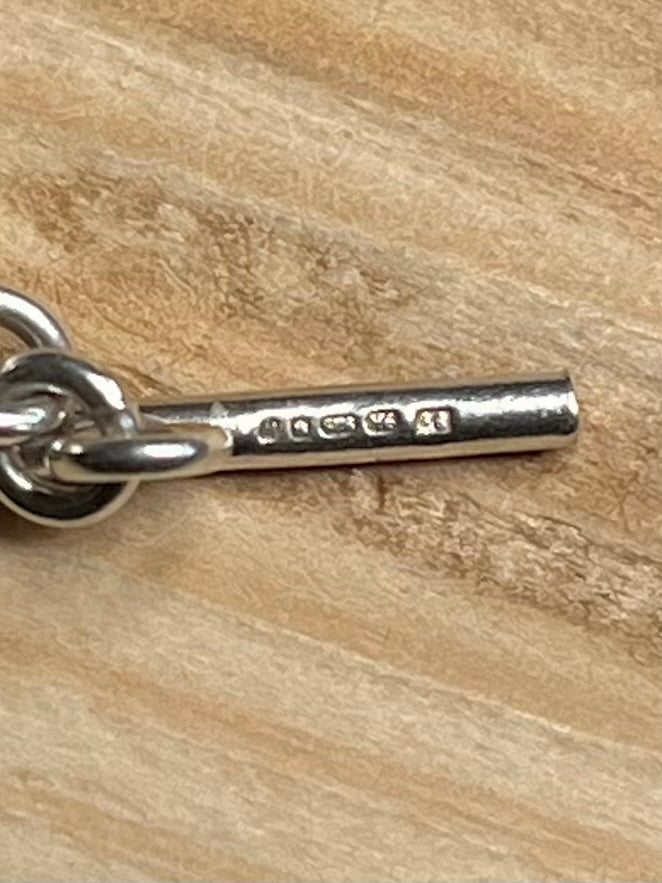 Chunky Round Link T-Bar Toggle 925 Sterling Silver 8.2 inch Bracelet