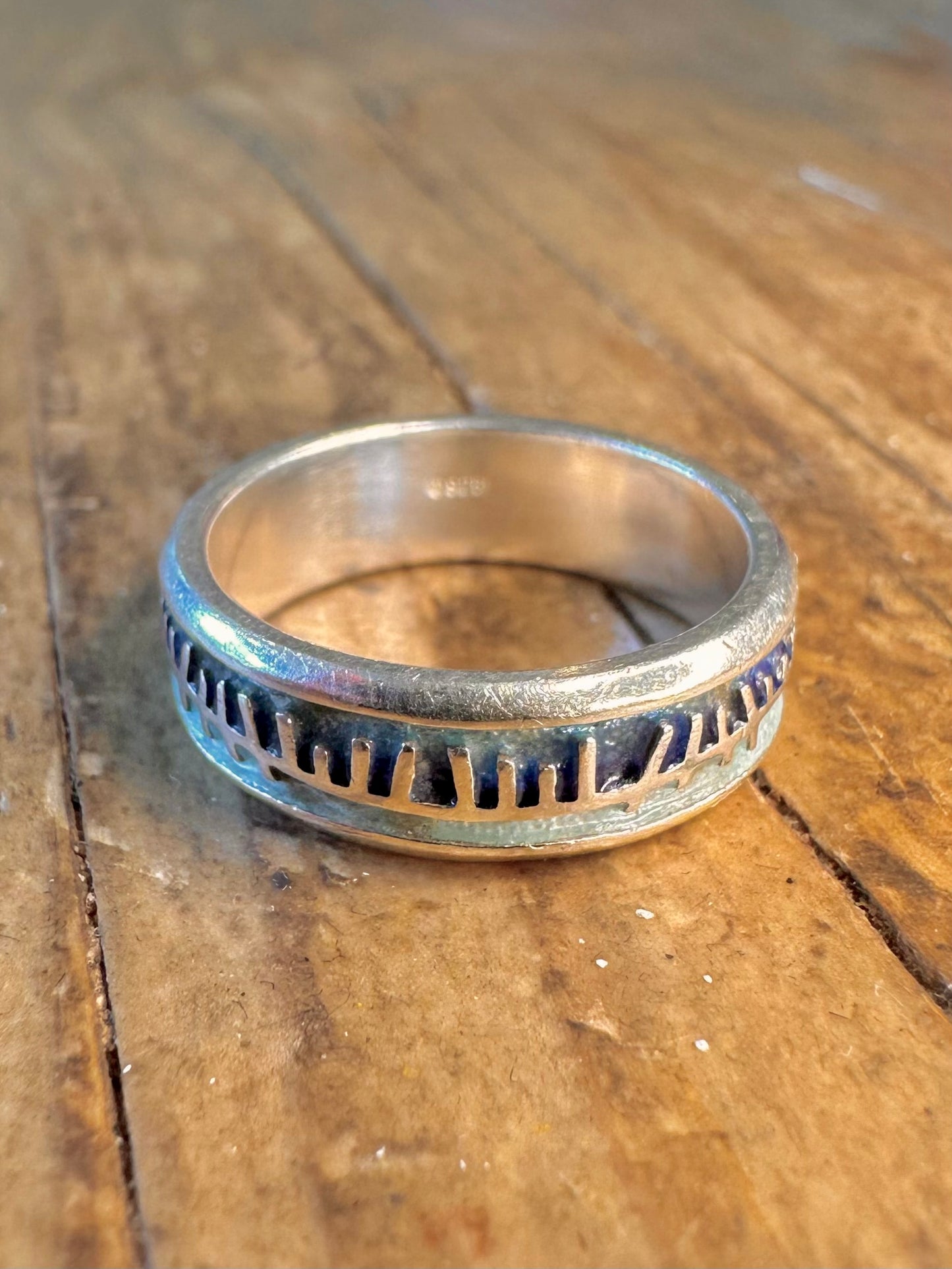 Skyran Twilight Emaille 925 Sterlingsilber Ring Größe M1/2