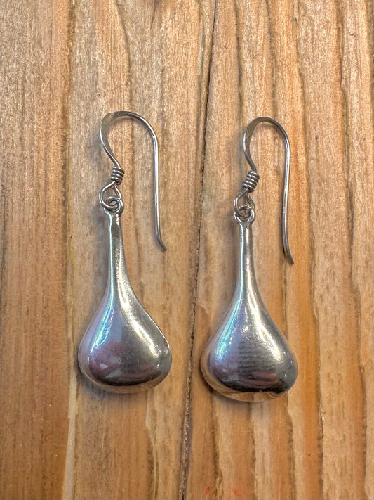Vintage Tear Drop 925 Sterling Silver Earrings