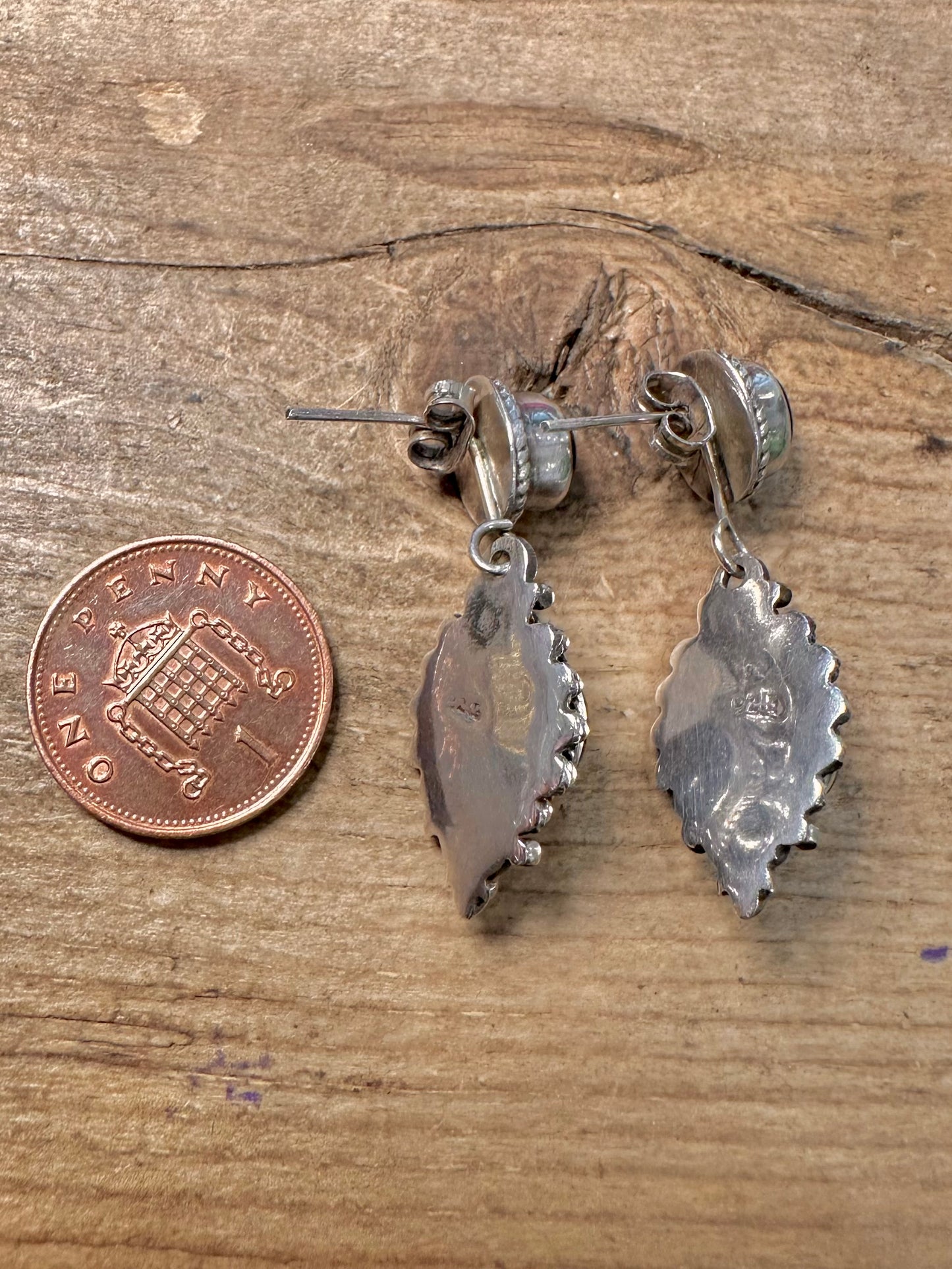 Vintage Amethyst Boho 925 Silver Earrings