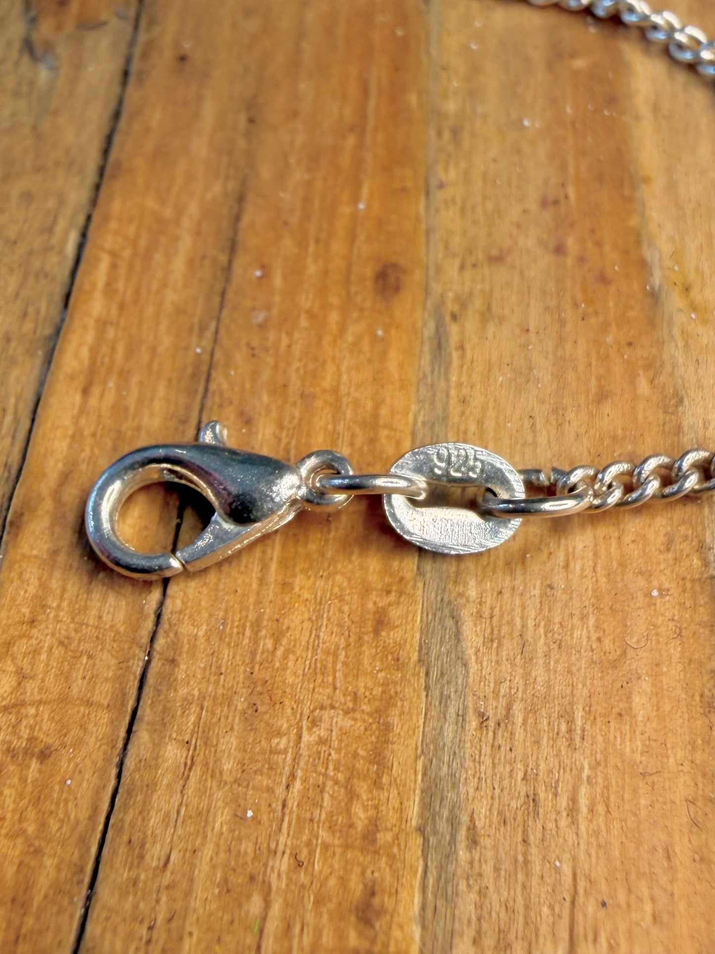 Curb Chain 925 Sterling Silver 22.4 inch Necklace