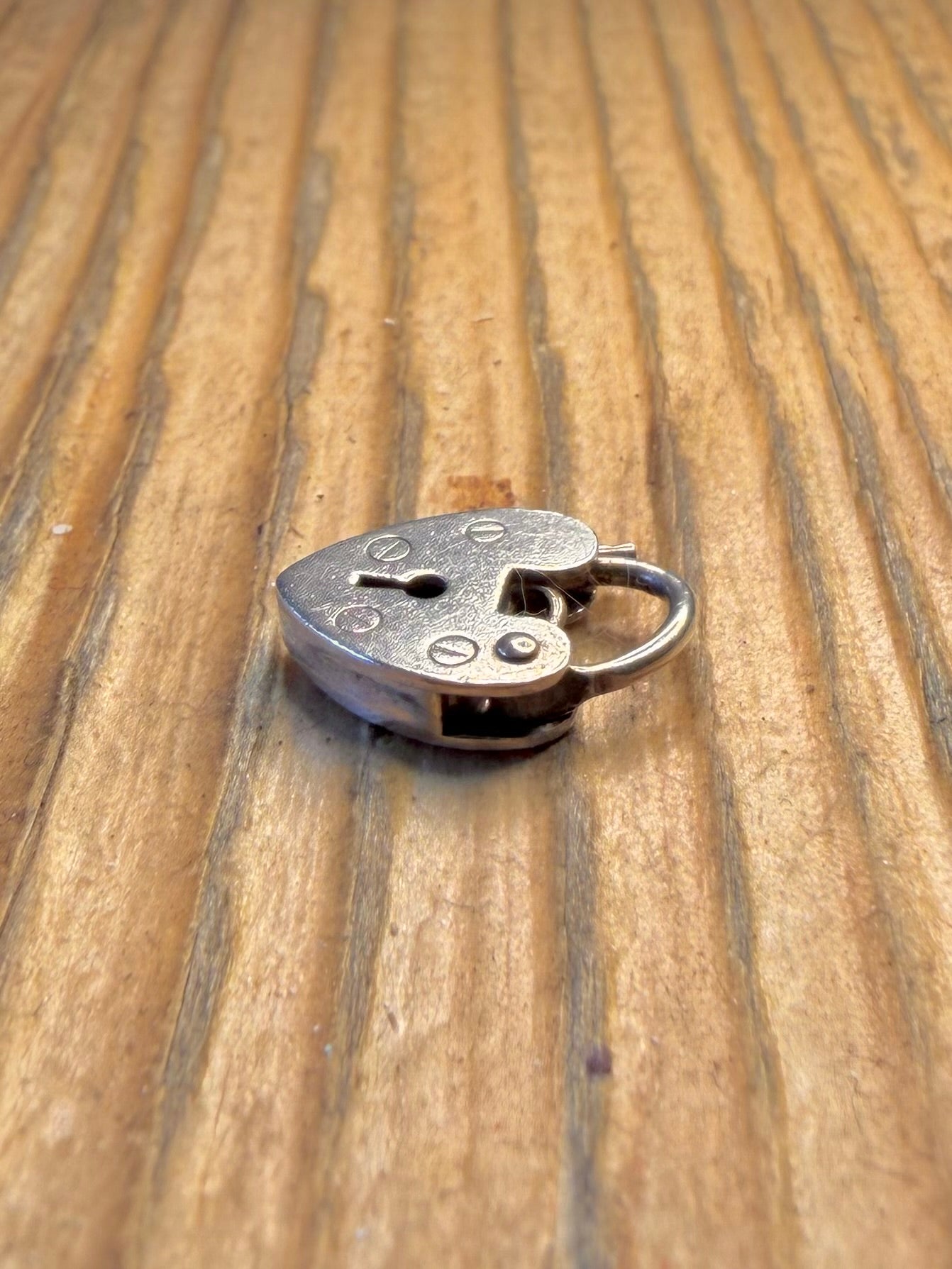 Small Heart Padlock 925 Sterling Silver Pendant