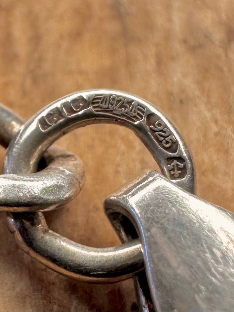 Vintage Albert Chain T Bar 925er Sterlingsilber 47 cm Halskette