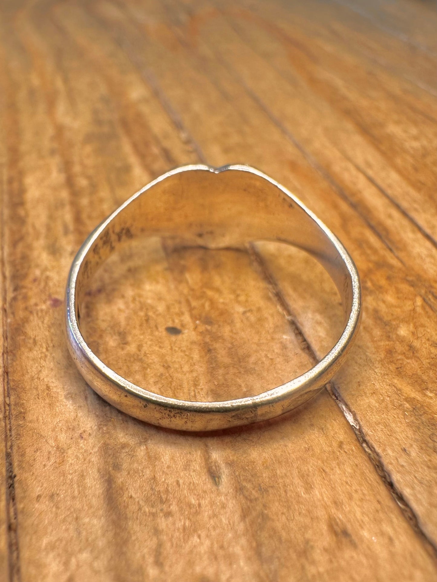 Herz 1977 Siegelring 925 Sterling Silber Größe Q