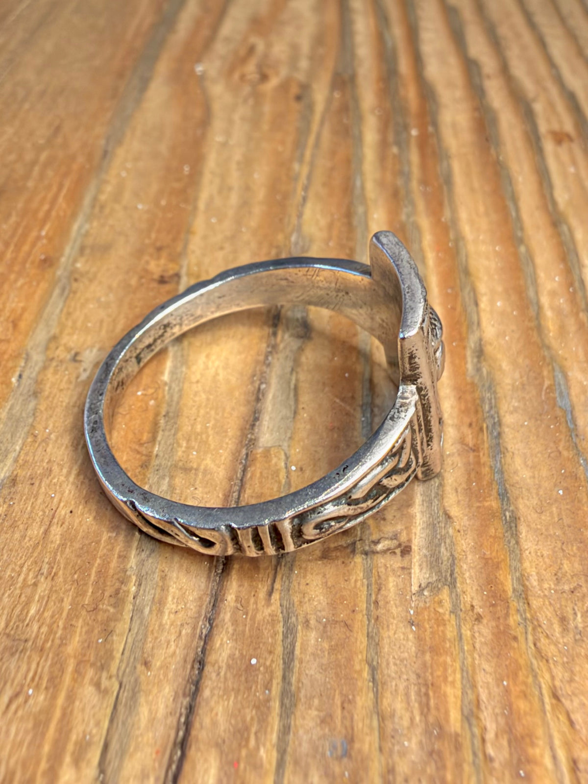 Thistle Scottish Signet 925 Sterling Silver Size V Ring