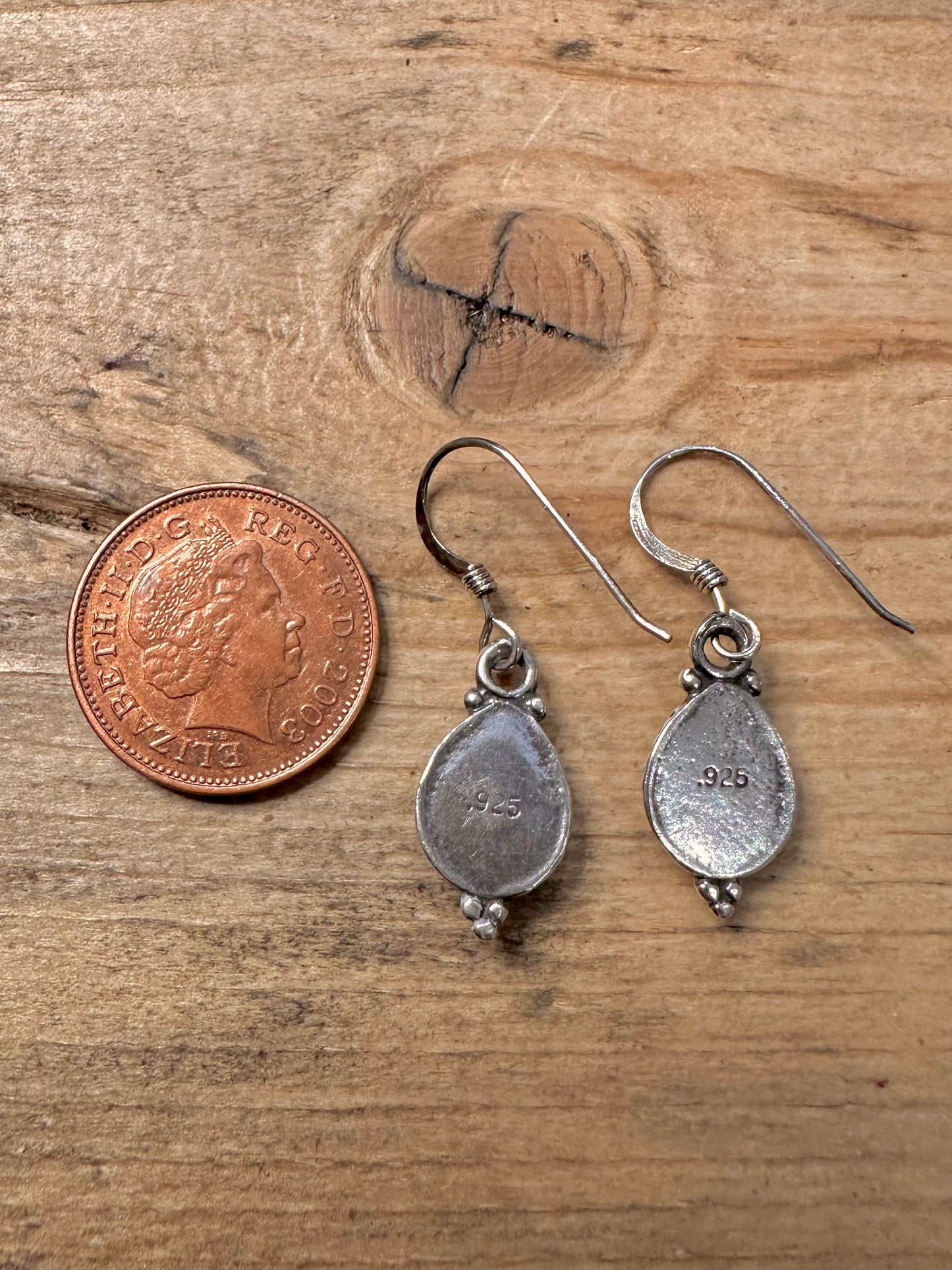 Vintage Opal Boho 925 Silver Earrings
