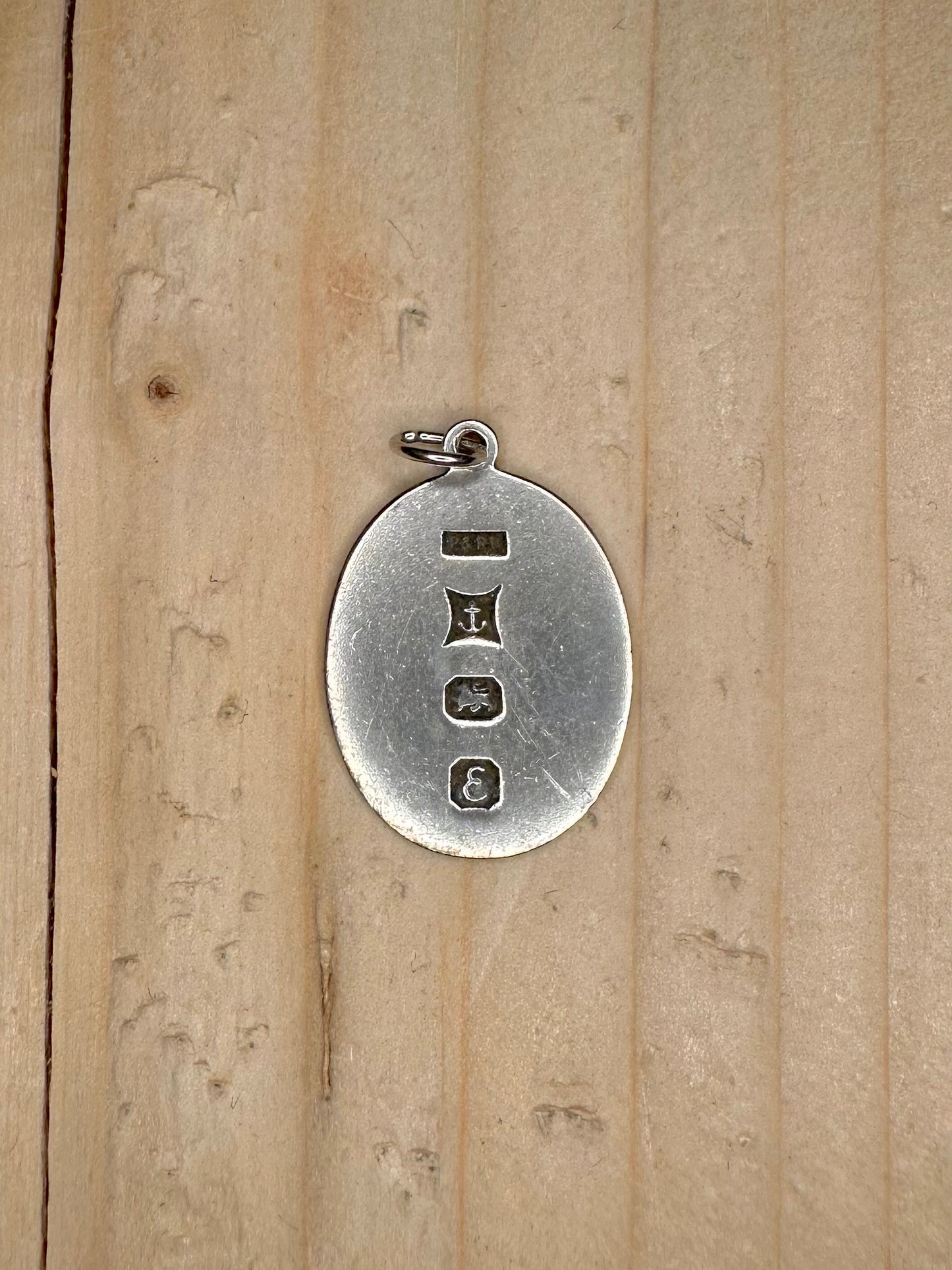 Oval Ingot 1976 Birmingham P&RB 925 Sterling Silver Pendant