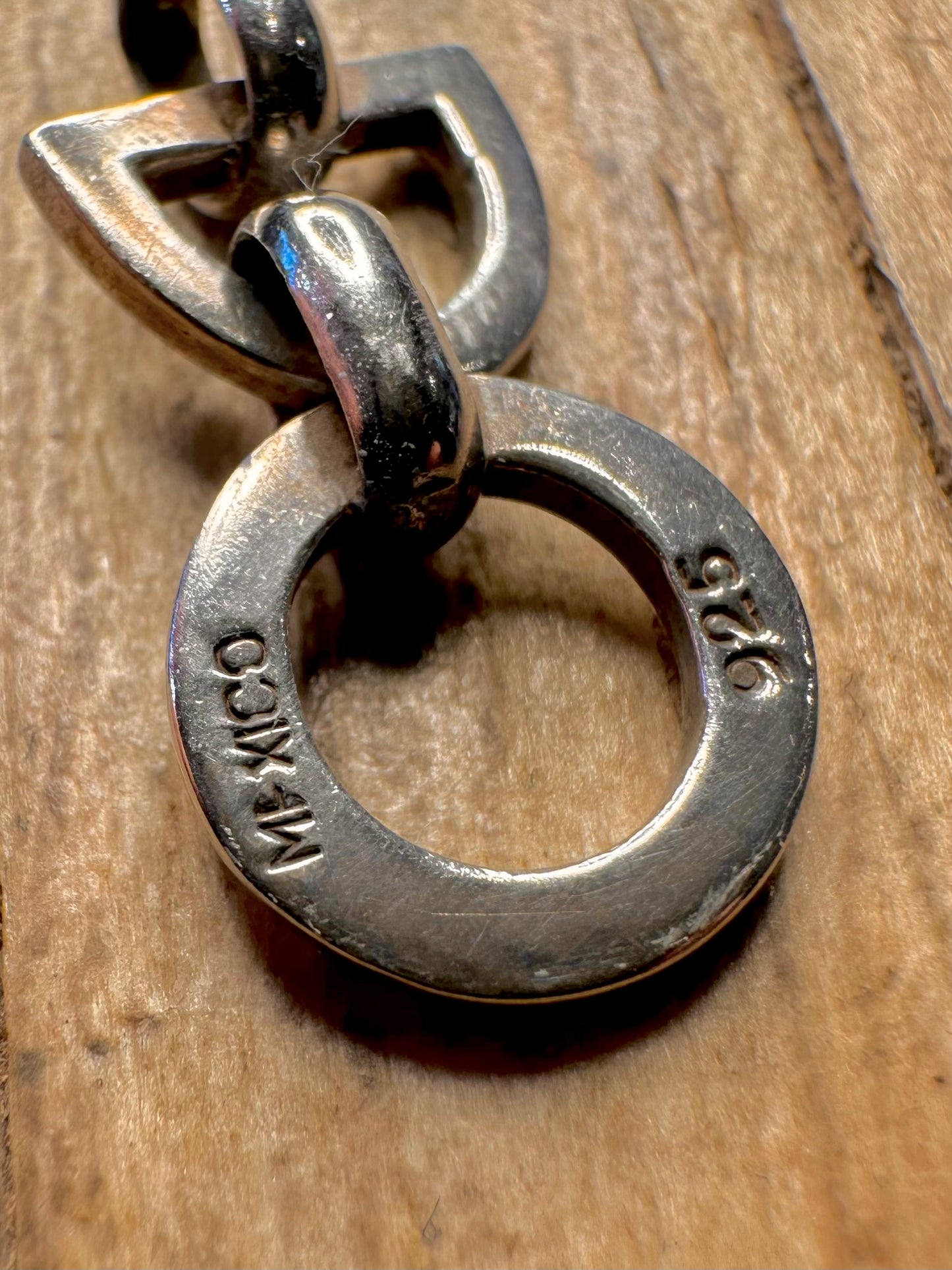 Abstract Semi Circle Circle 925 Sterling Silver Pendant