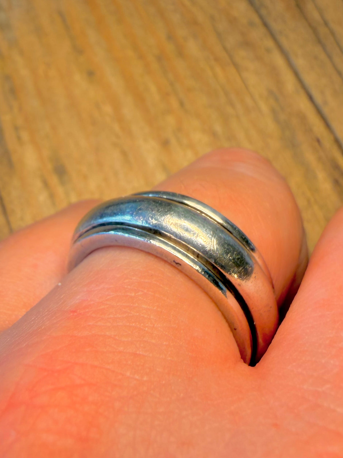 Heavy Band Spinner 925 Sterling Silver Size V Ring