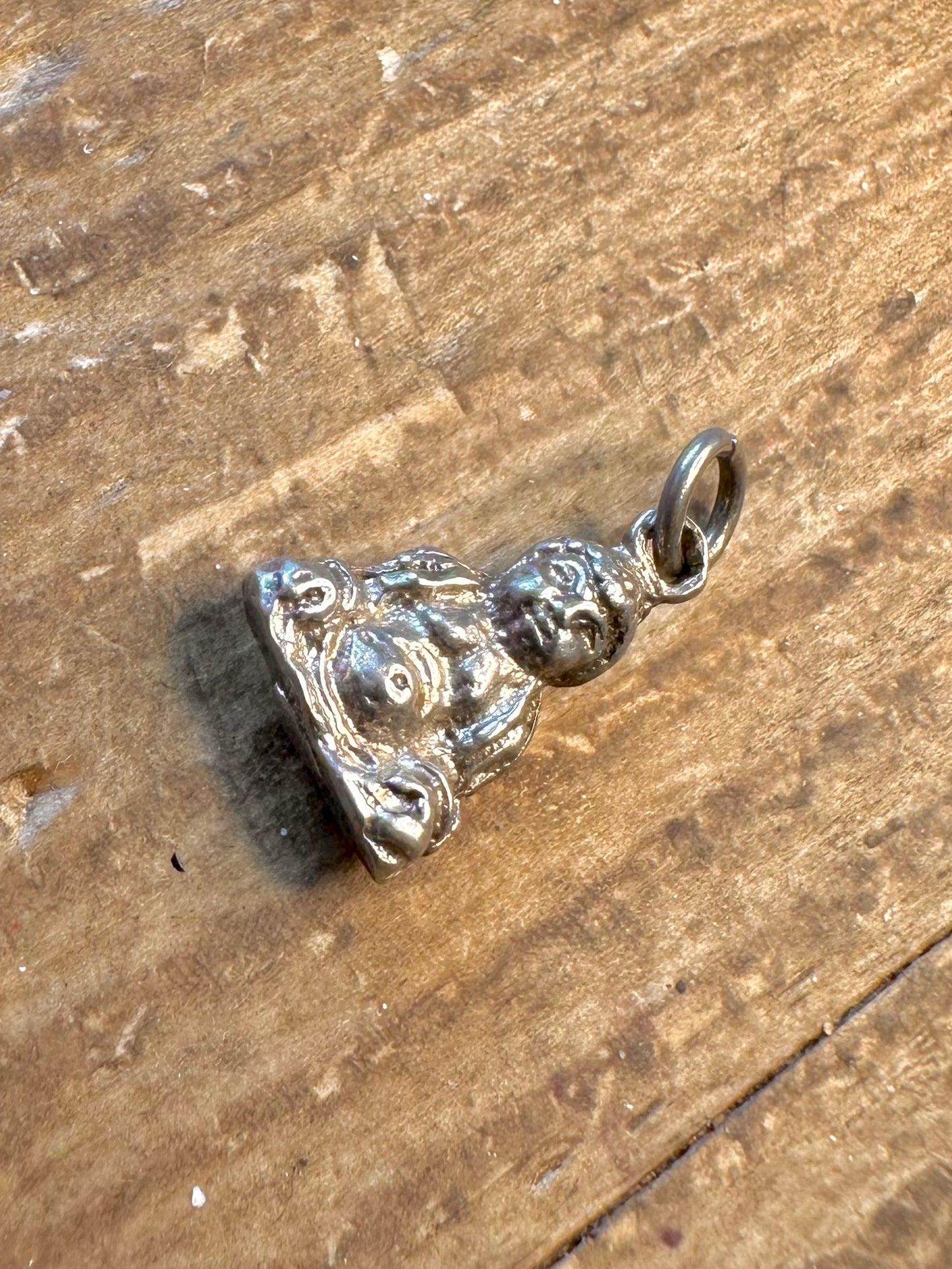 Buddha Sitting 925 Sterling Silver Charm Pendant