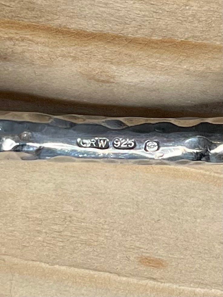Hammered Torque Maker GRW Heavy 925 Sterling Silver Bangle