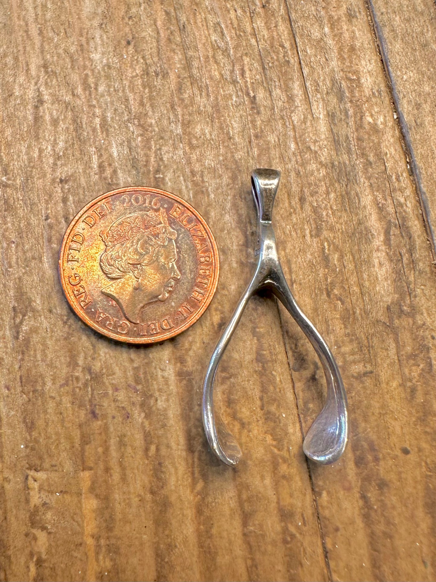 Wishbone 1980 925 Sterling Silver Pendant