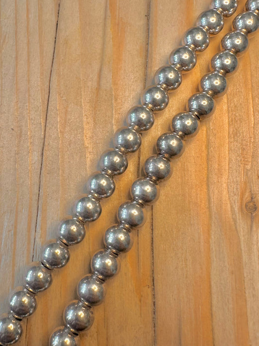 Vintage Ball Chain Link 925 Silver 17 inch Necklace