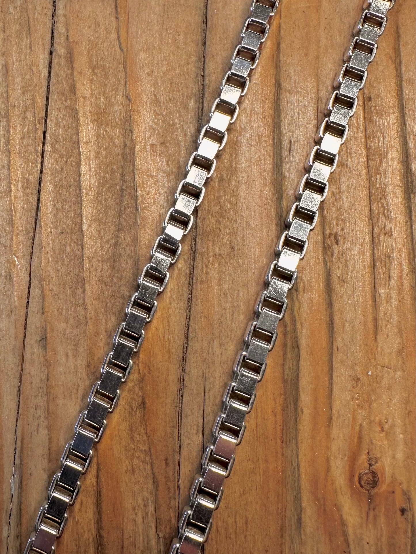 Chunky Box Chain 925 Sterling Silver 20 inch Necklace
