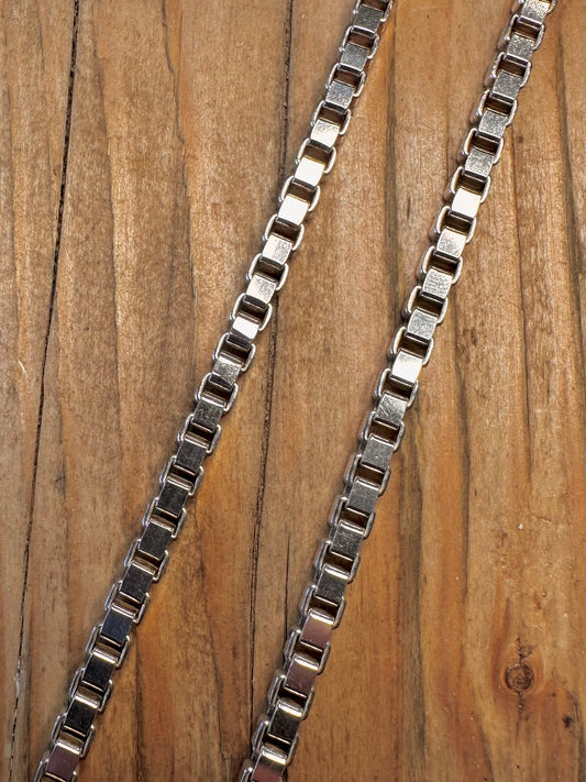 Chunky Box Chain 925 Sterling Silver 20 inch Necklace