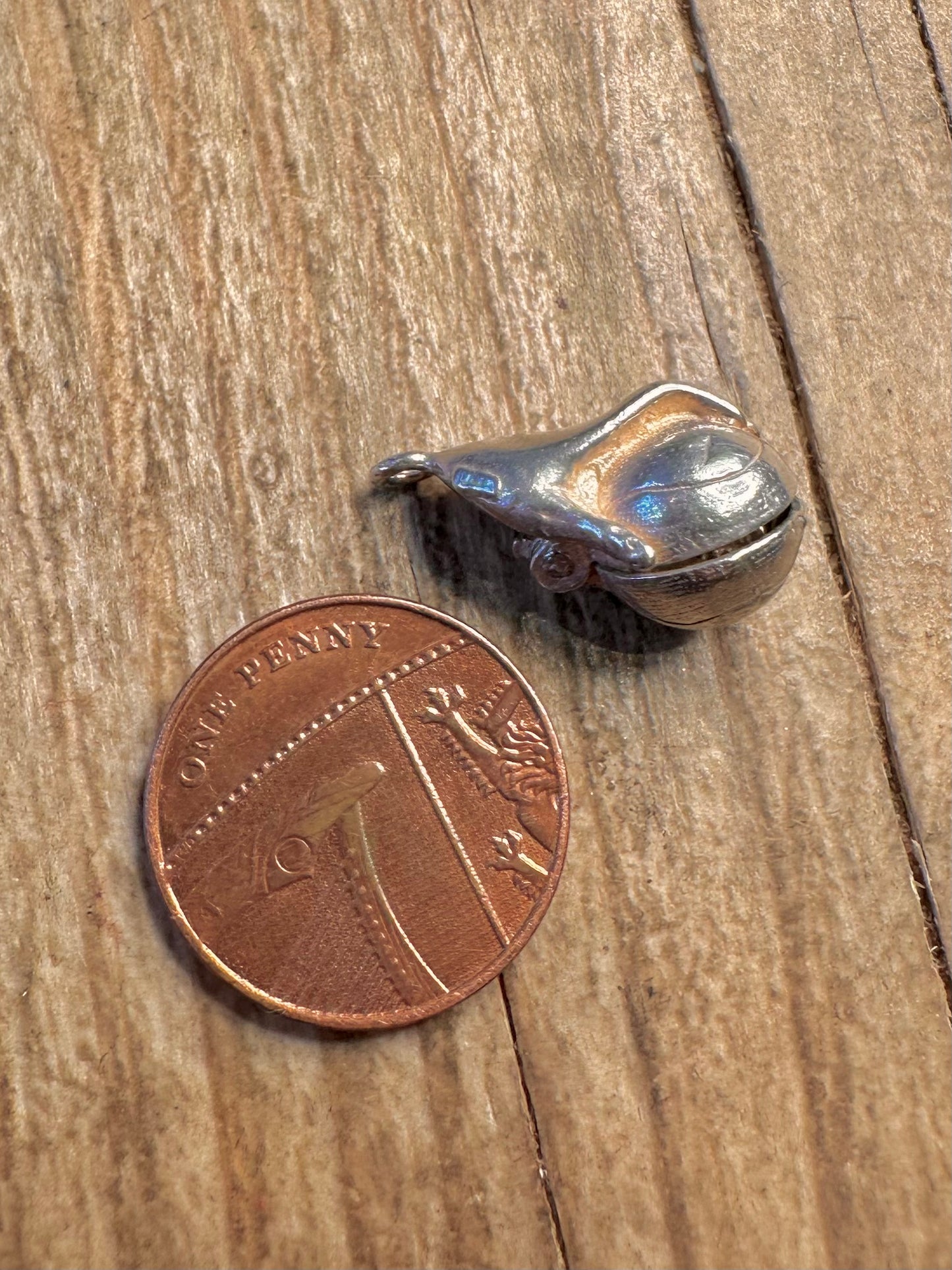 Vintage Hand Holding Ball with Racket inside 925 Sterling Silver Charm Pendant