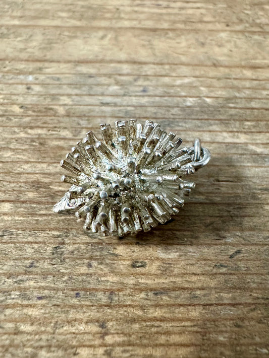 Vintage Hedgehog 925 Silver Pendant