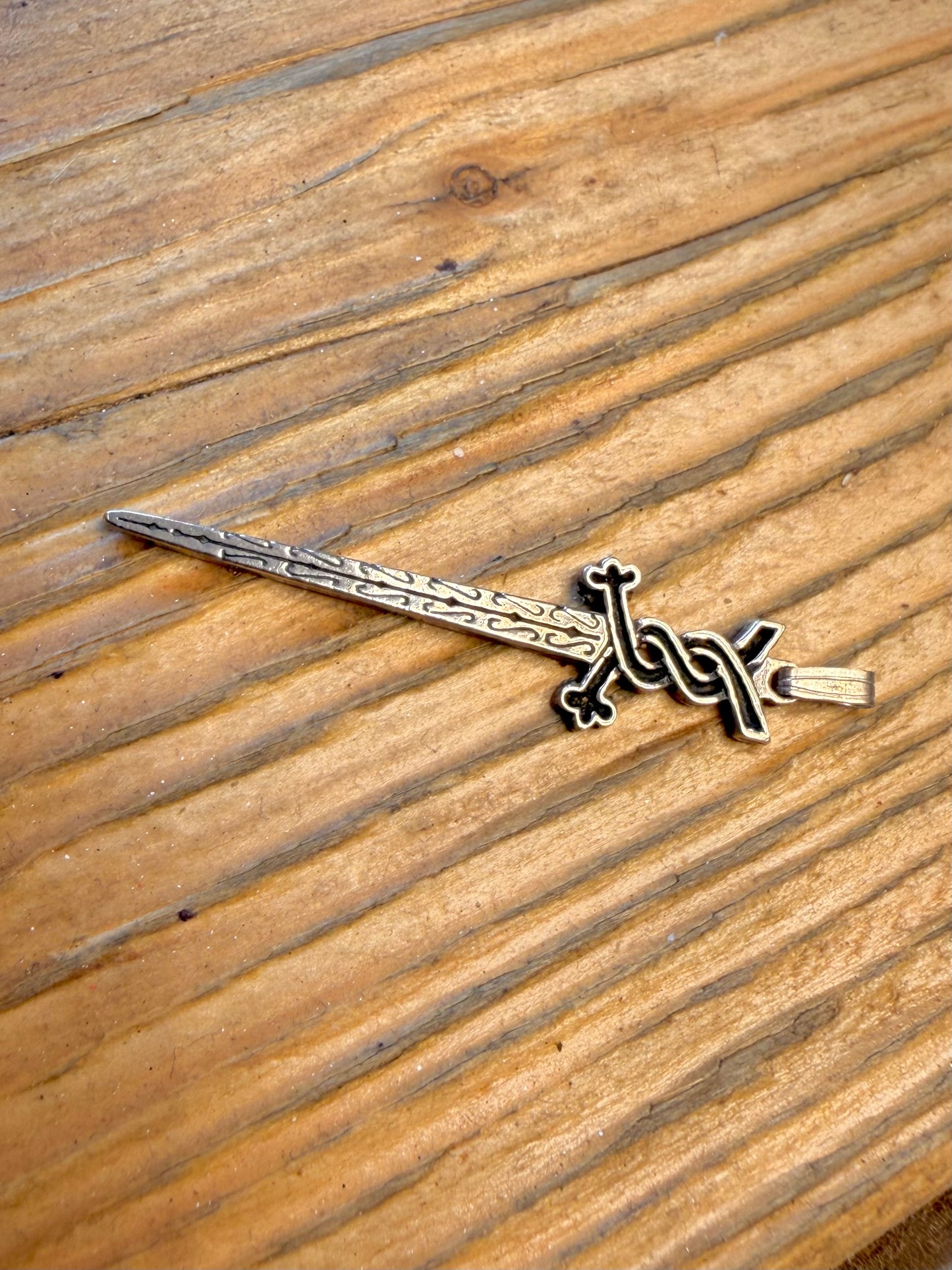 Celtic Knot Sword 925 Sterling Silver Pendant