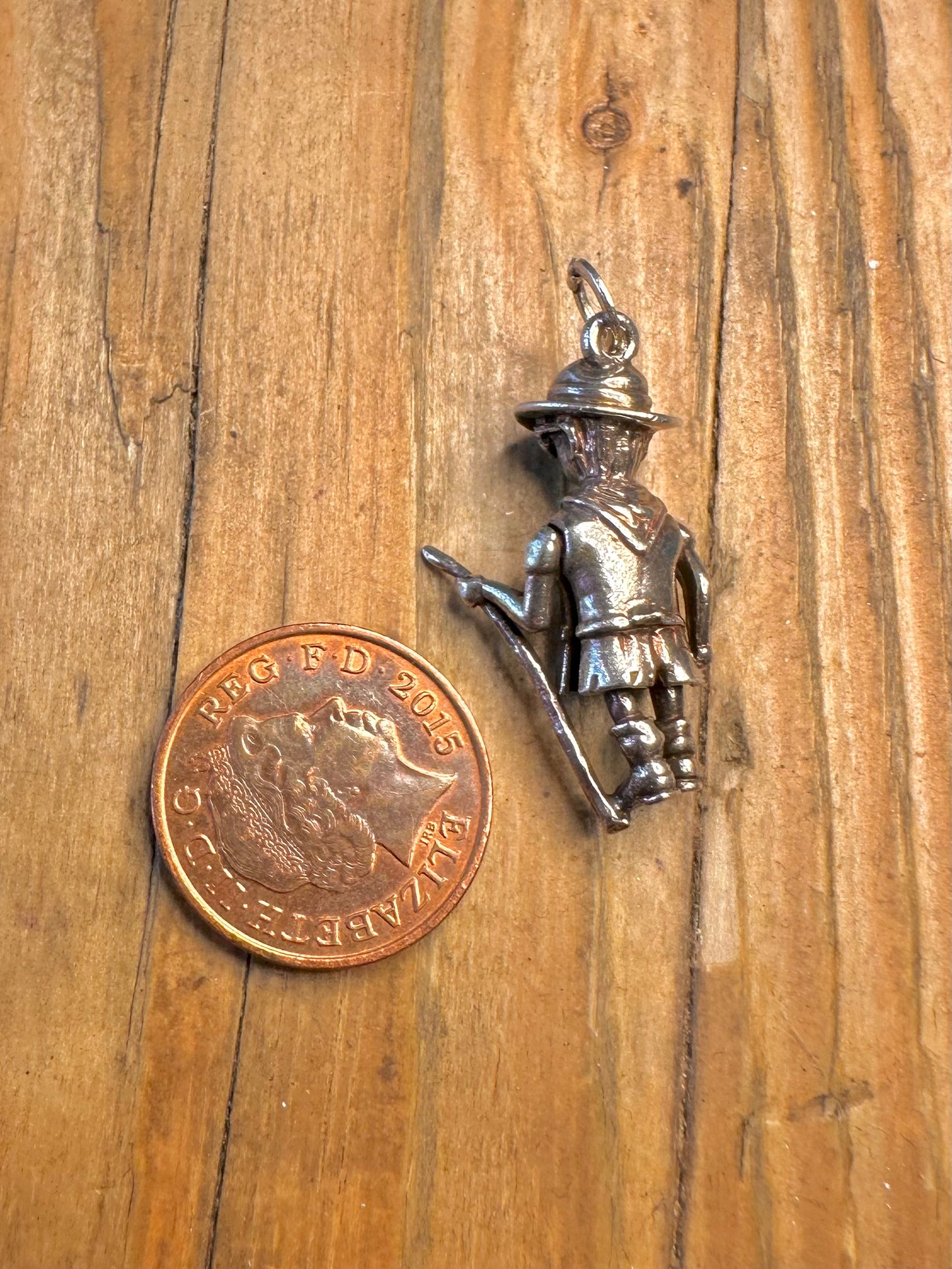 Scout Boy Walking 925 Sterling Silver Charm Pendant