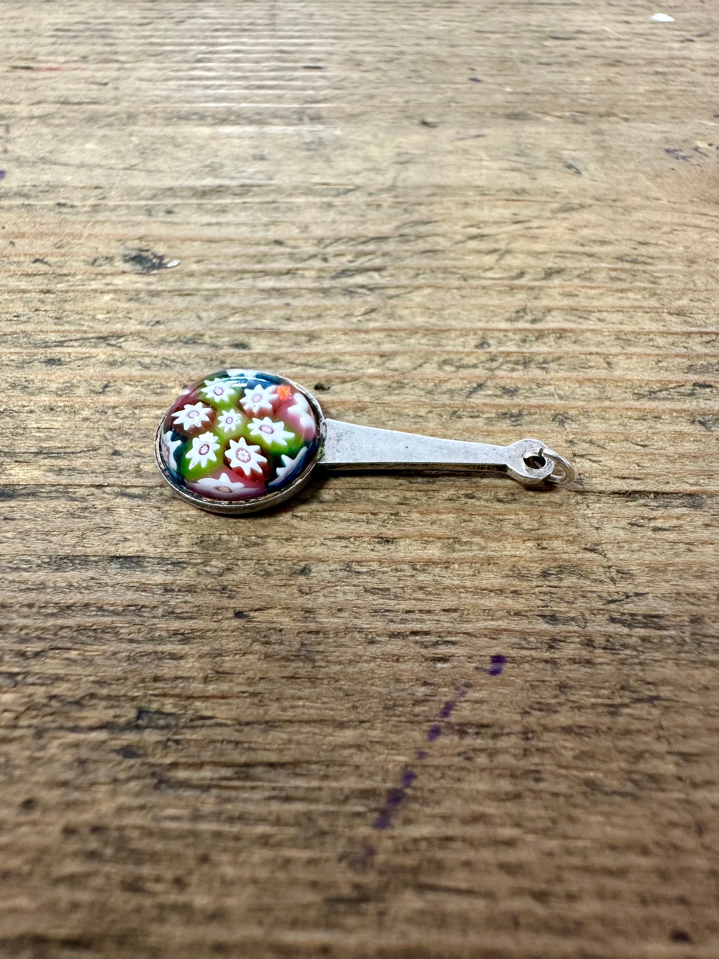 Vintage 1981 Millefiori Edinburgh 925 Silver Pendant