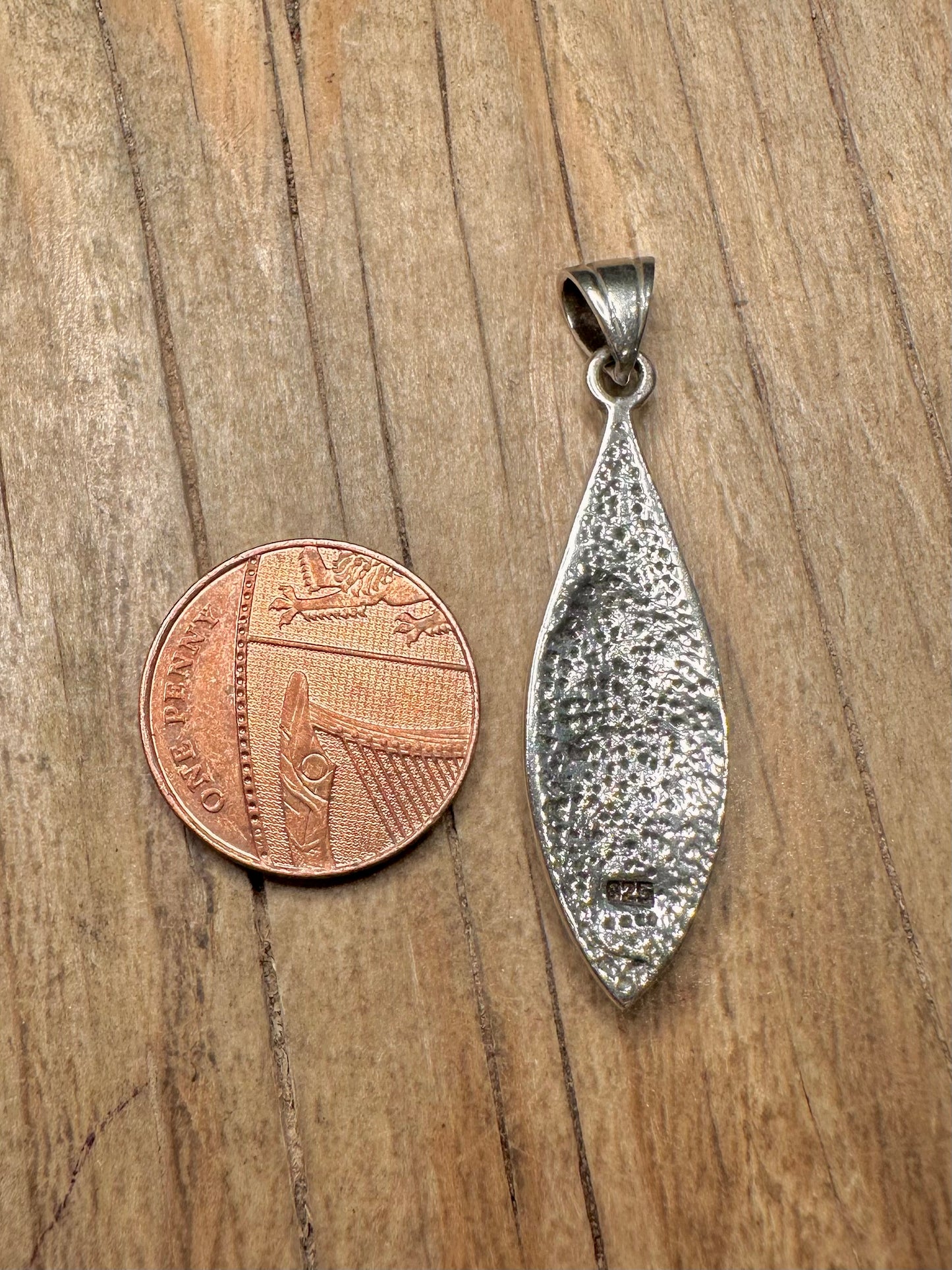 Abstract Abalone 925 Sterling Silver Pendant