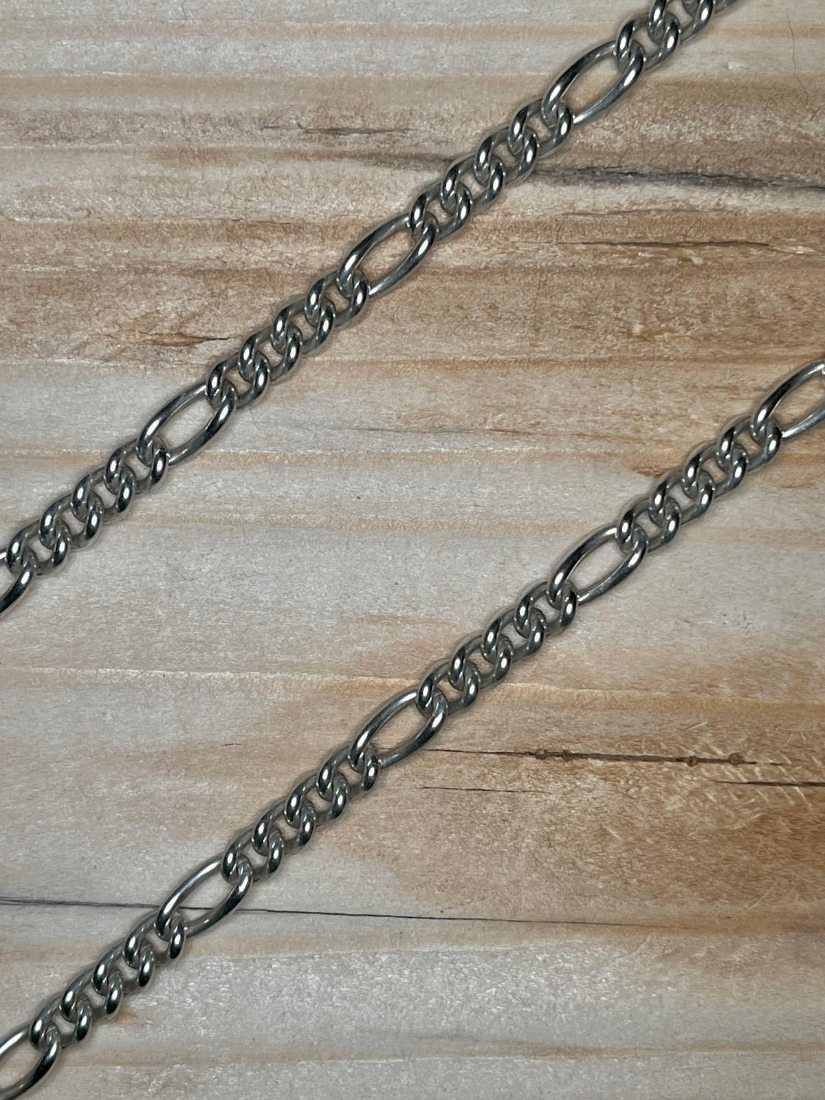 T Bar 1975 Albert Clasp Curb Figaro Link Hallmarked 925 Sterling Silver 17.8 Inch Necklace