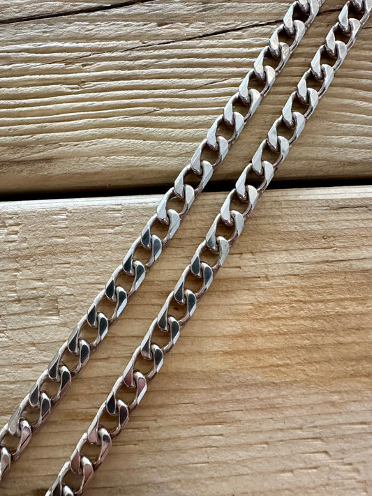 Vintage Curb Chain 925 Silver 19.8 inch Necklace