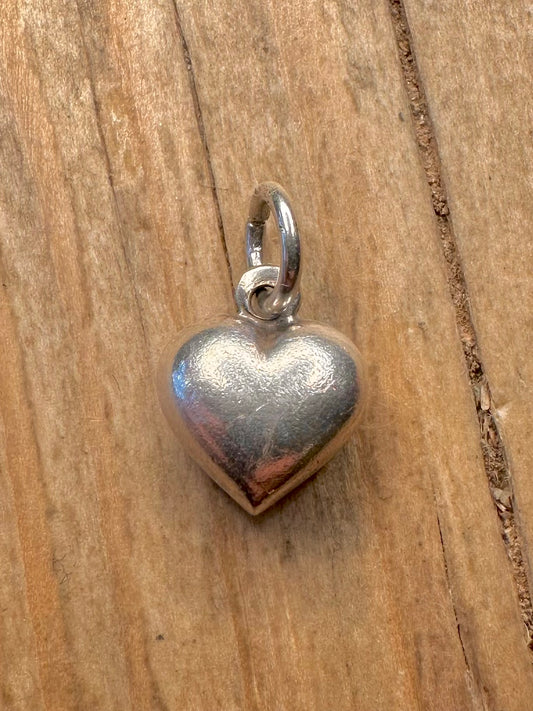 Vintage Heart 925 Sterling Silver Charm Pendant
