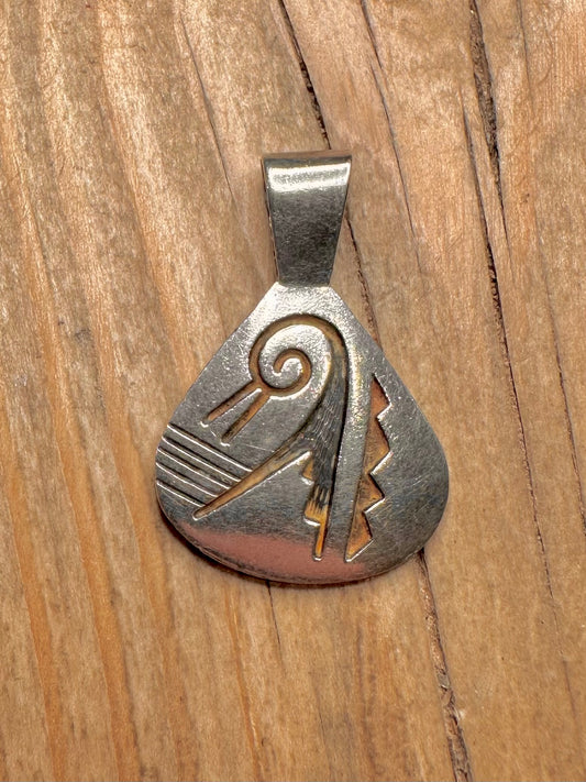 Vintage Native Hopi 925 Sterling Silver Pendant