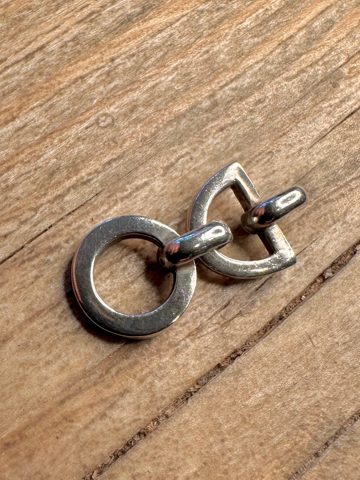 Abstract Semi Circle Circle 925 Sterling Silver Pendant