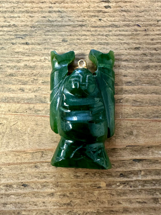 Vintage Jade Standing Buddha Pendant