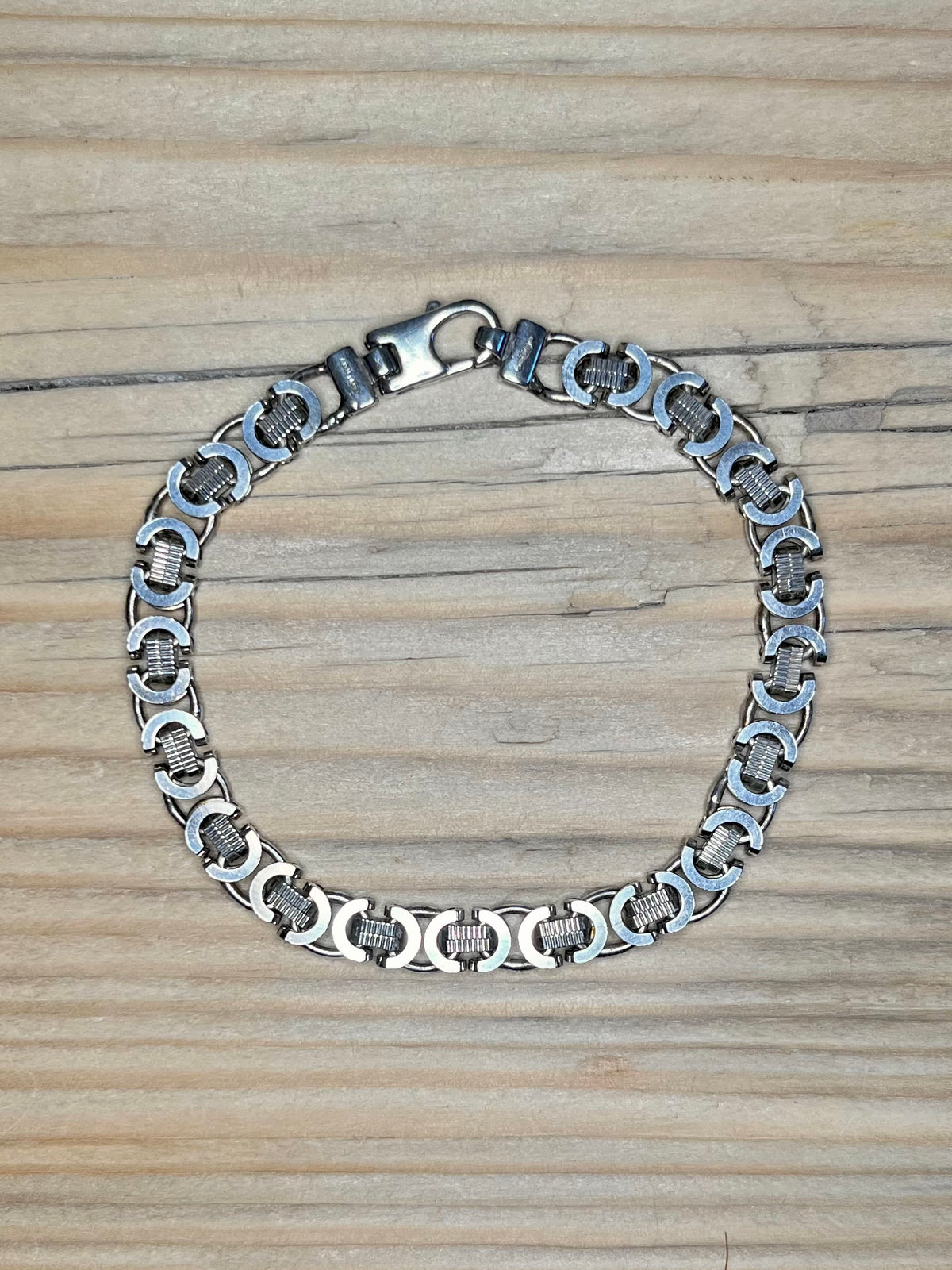 Byzantine Chain Italian 925 Sterling Silver 7.5 inch Bracelet