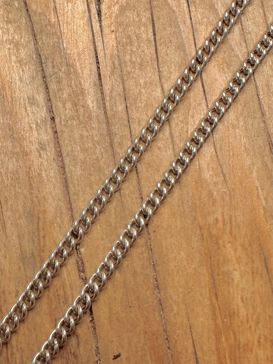 Vintage Curb Chain 925 Sterling Silver  20.1 inch Necklace