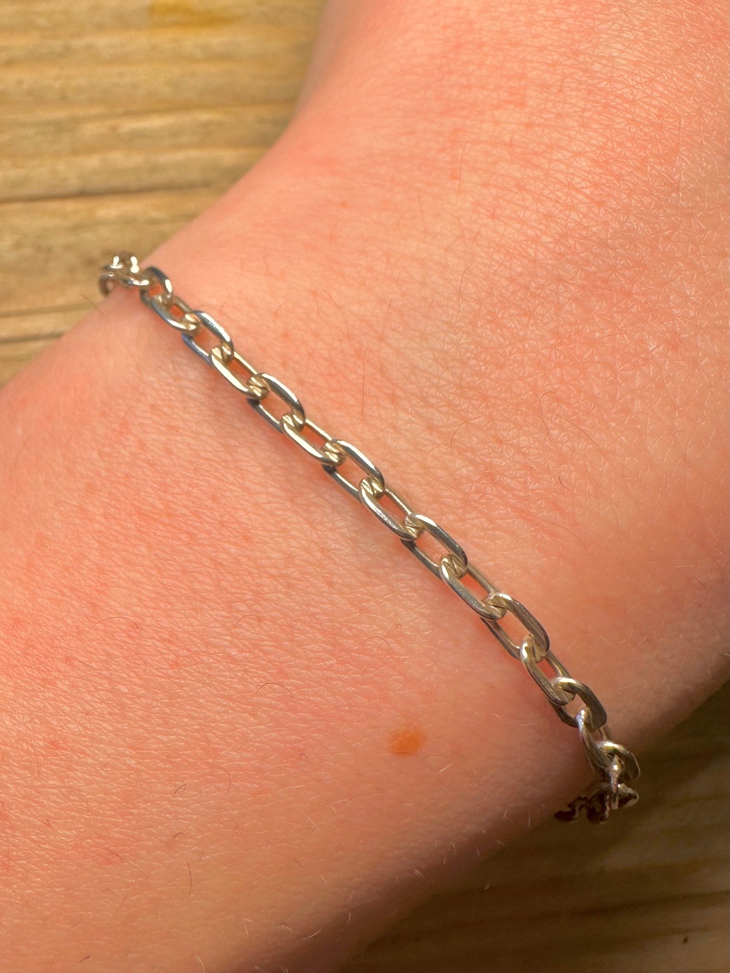 Vintage Cable Chain 925 Sterling Silver 7.5 inch Bracelet