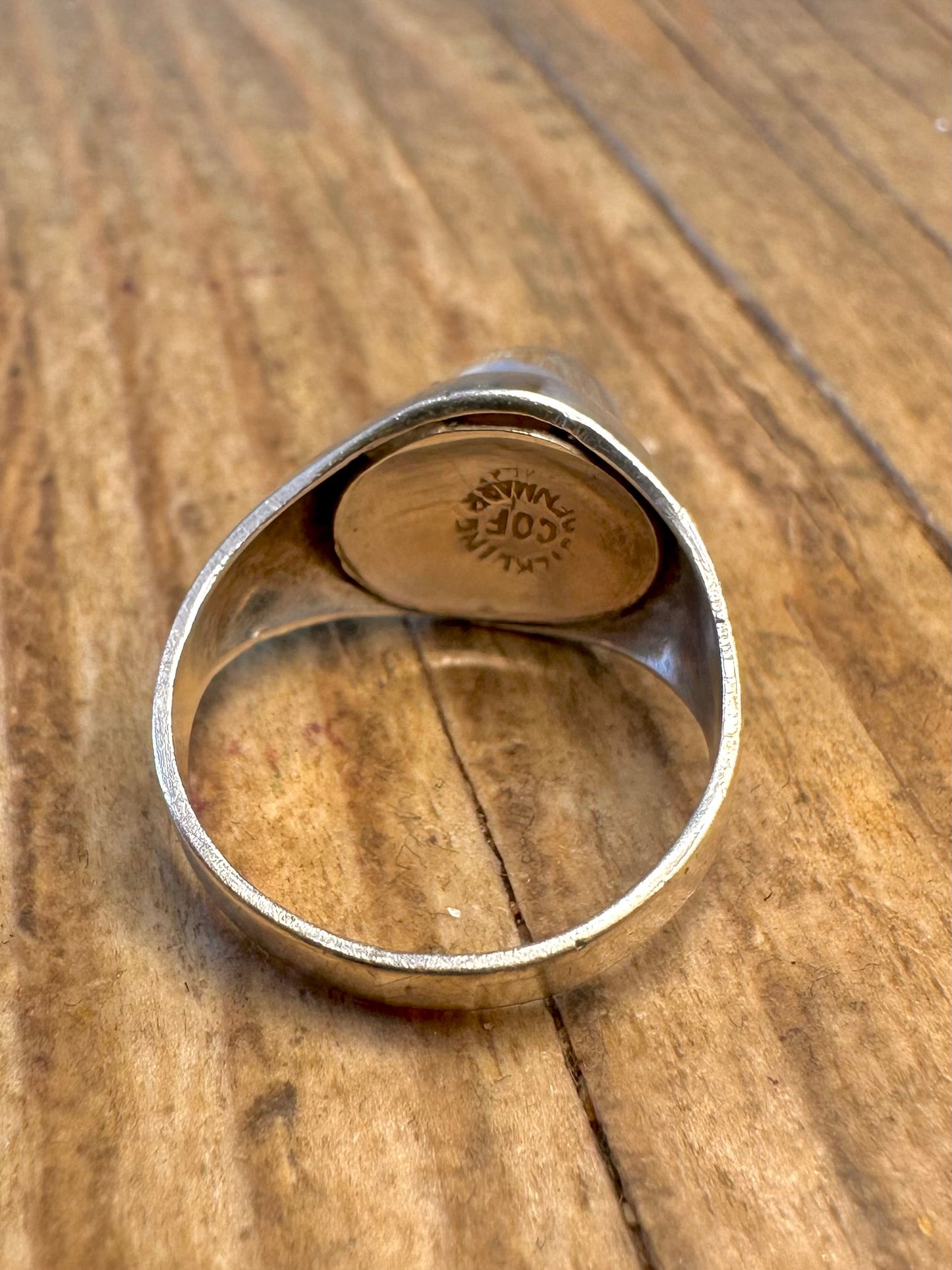 Moonstone Maker COF Denmark 925 Sterling Silver Size J Ring