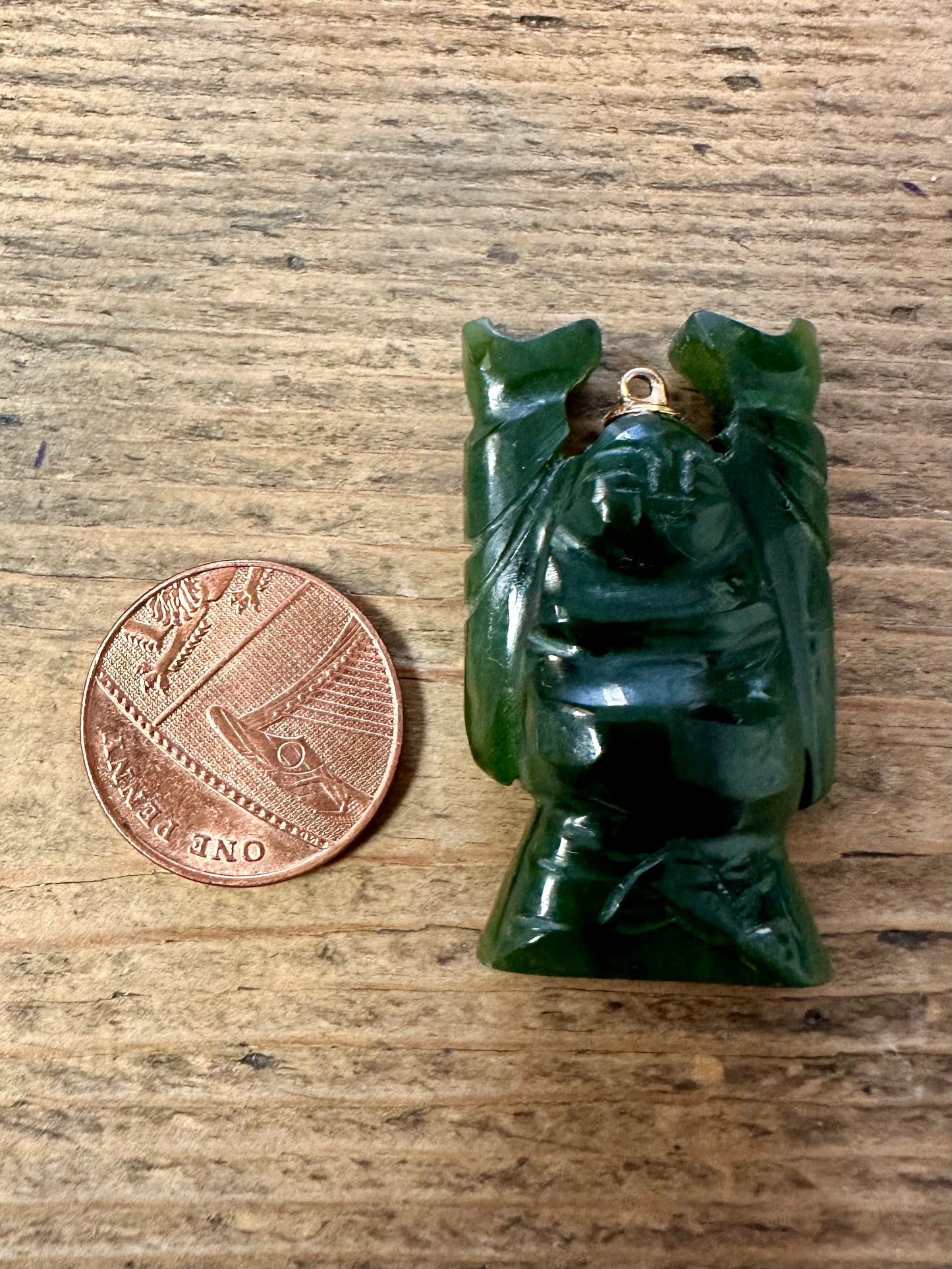 Vintage Jade Standing Buddha Pendant