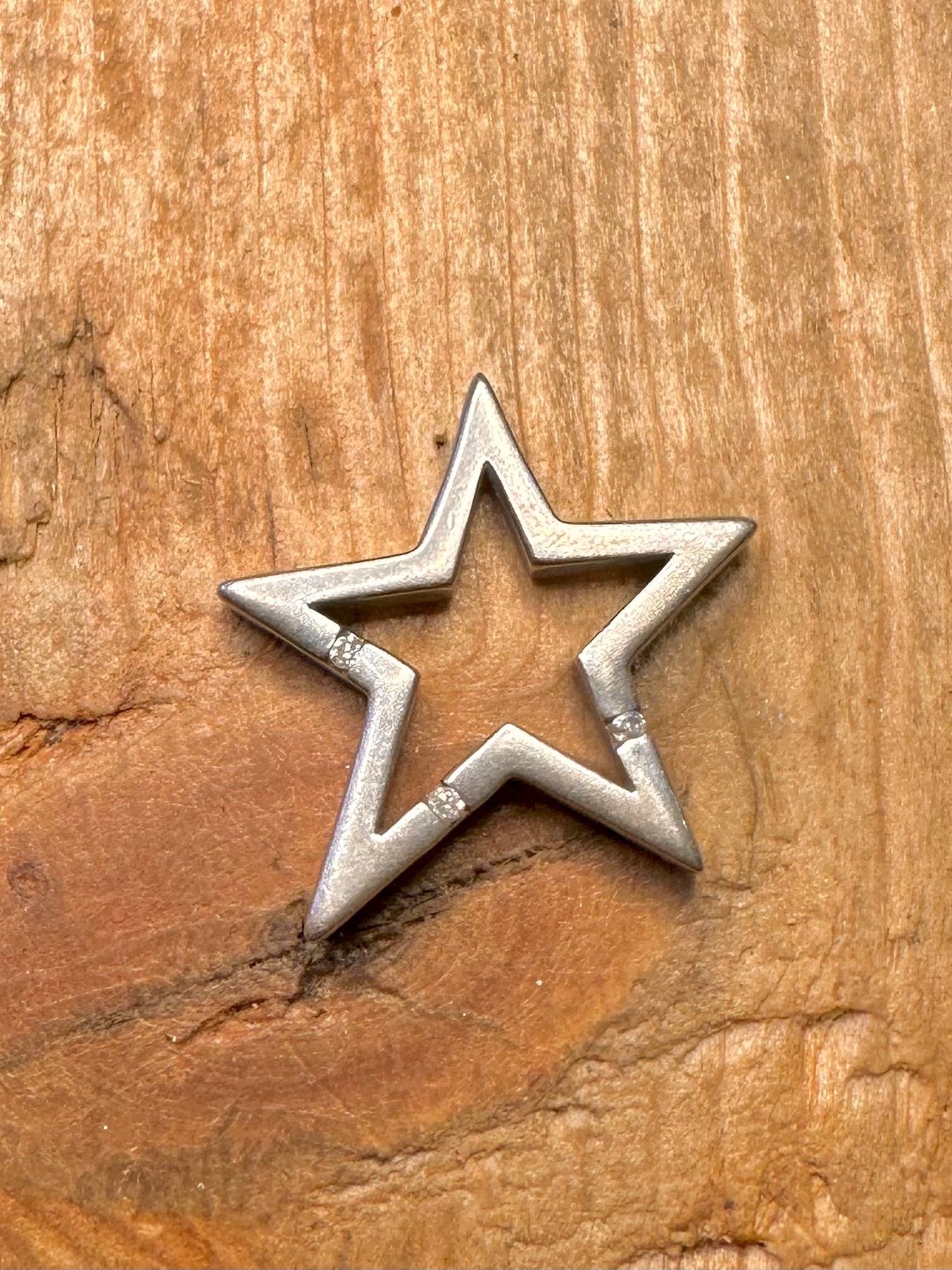 Star with Diamonds 925 Sterling Silver Pendant