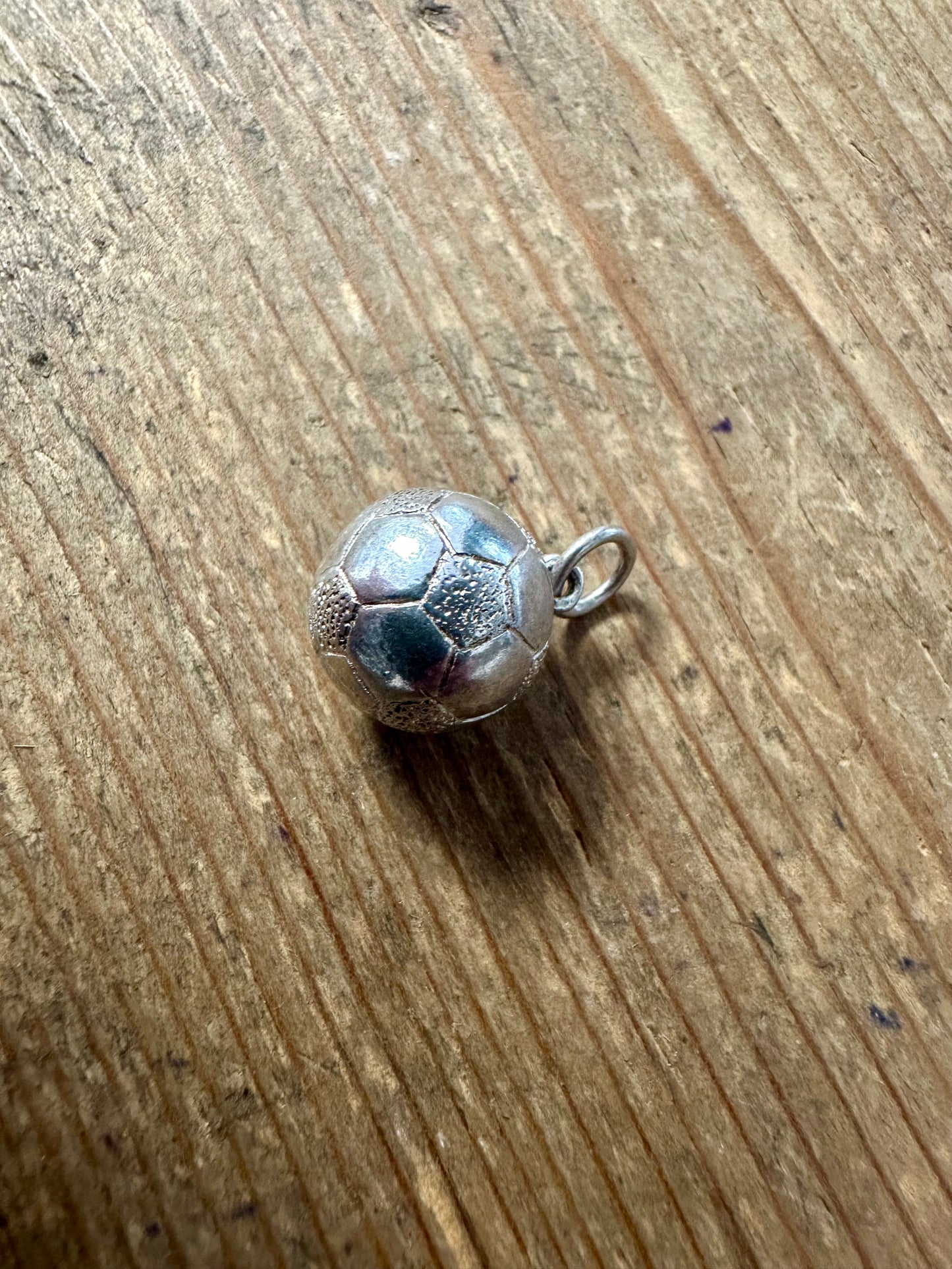 Vintage Football Silver Charm Pendant