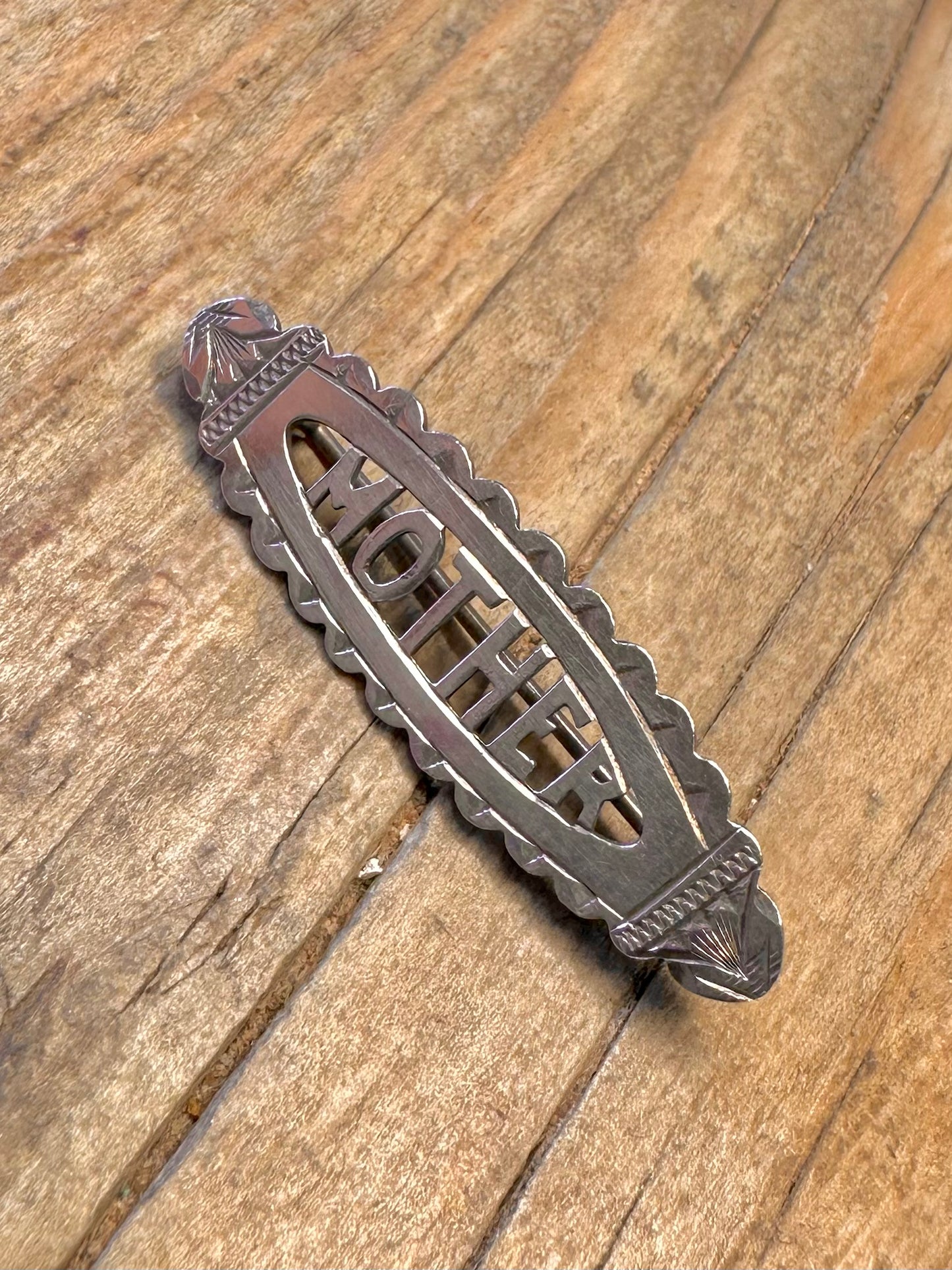 Mother Late 1900 to 1920’s 925 Sterling Silver Brooch