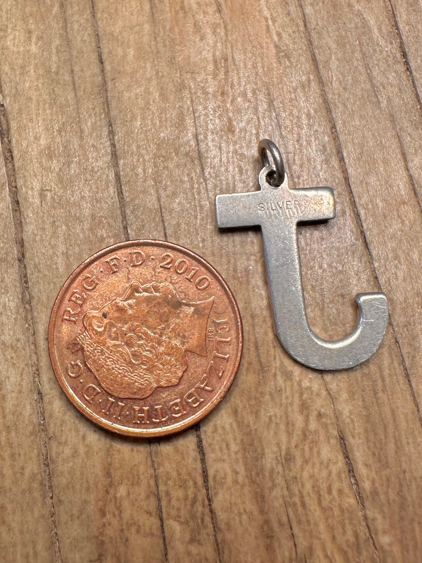 Vintage Letter J 925 Sterling silver Pendant