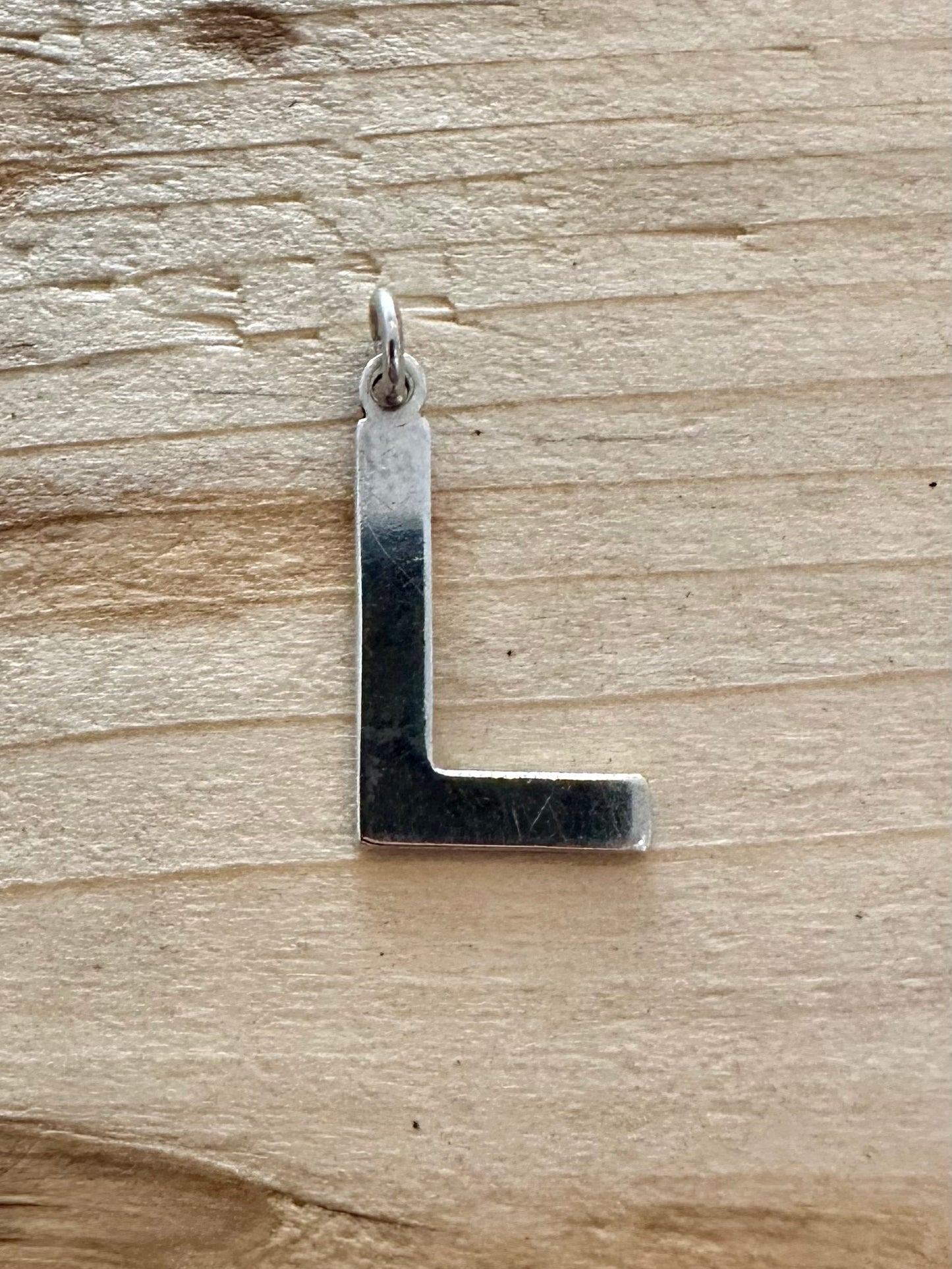 Vintage L Letter 925 Silver Pendant