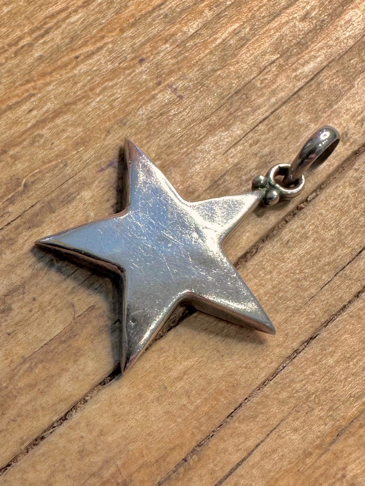 Abstrakter Stern 925er Sterlingsilber-Anhänger