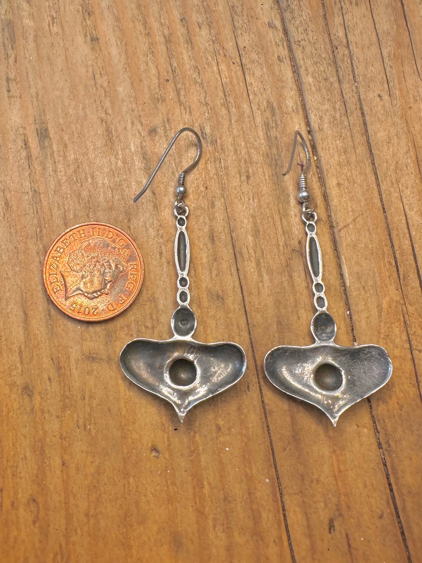 Art Nouveau Inspired Dangle 925 Sterling Silver Earrings