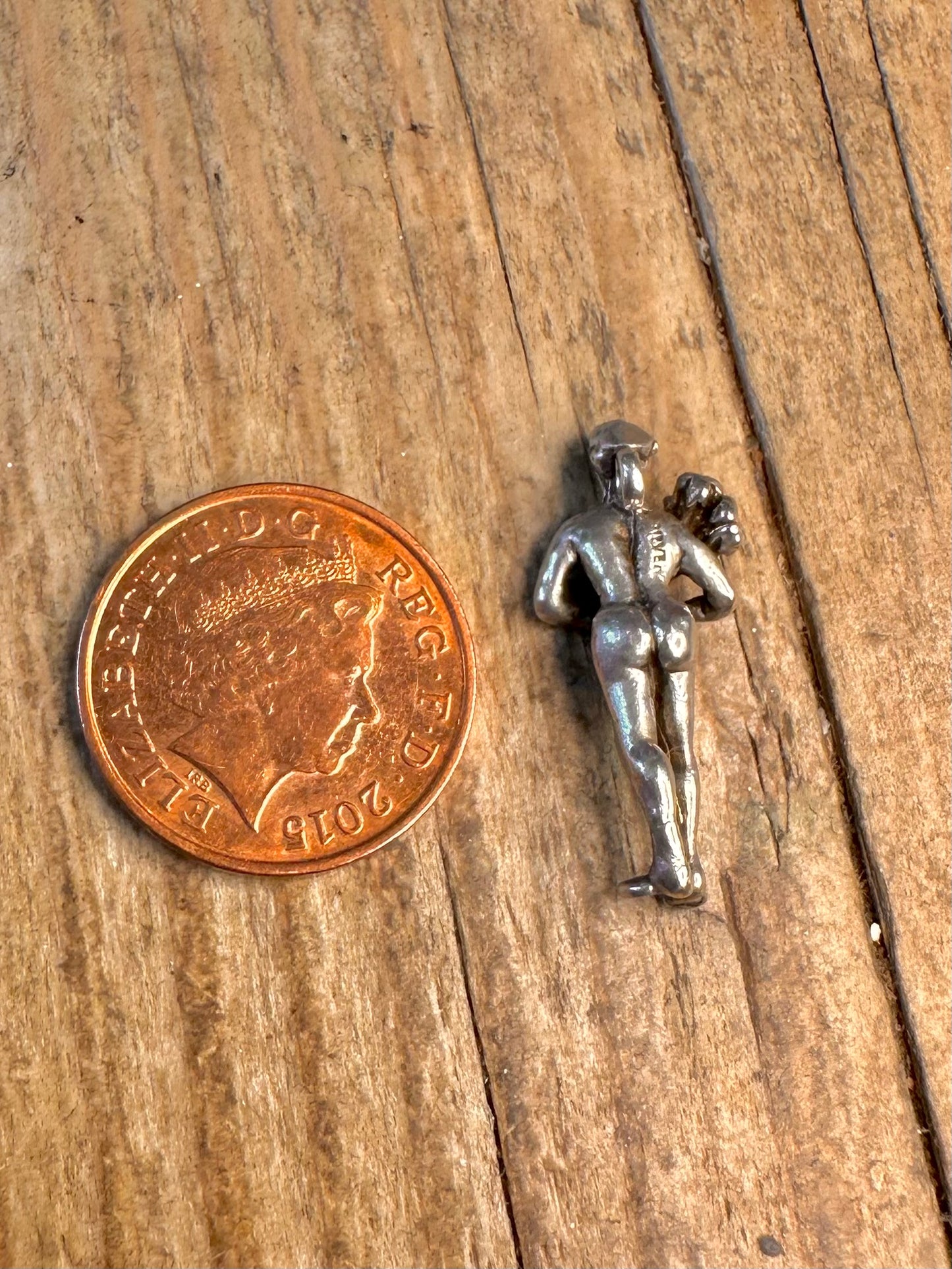 Women with Flowers 925 Sterling Silver Charm Pendant