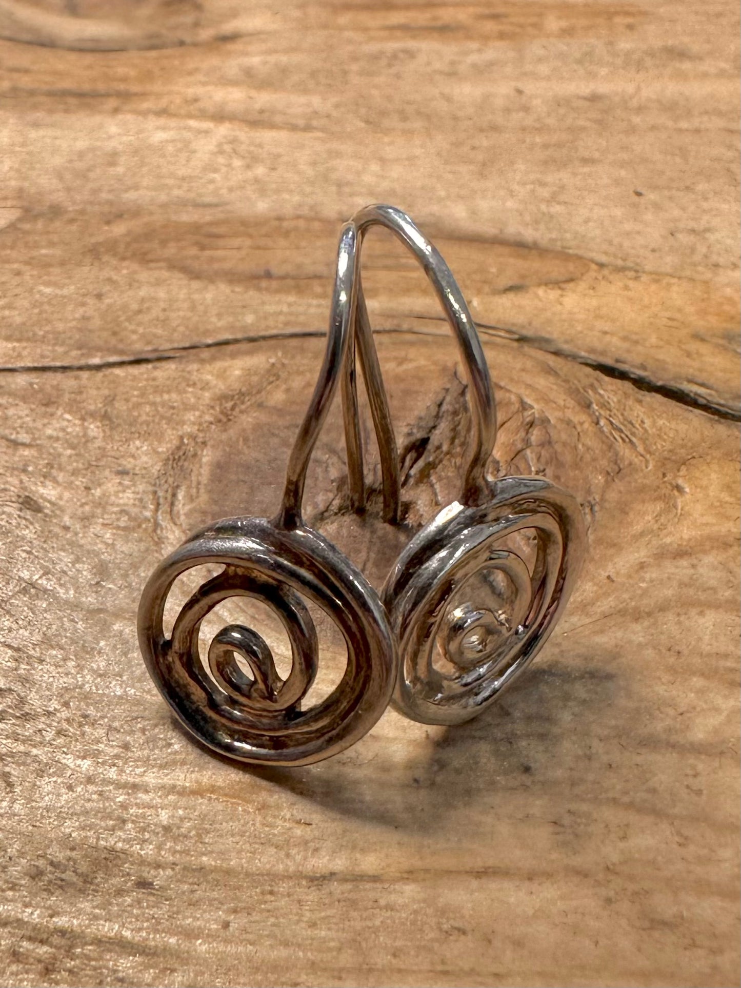 Abstract Circle 925 Silver Earrings