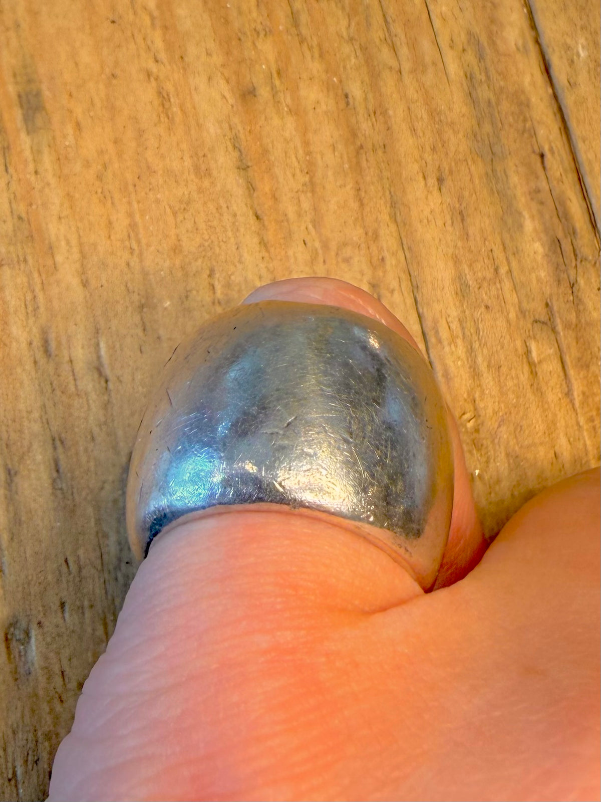 Chunky Heavy Band 925 Sterling Silver Size N Ring