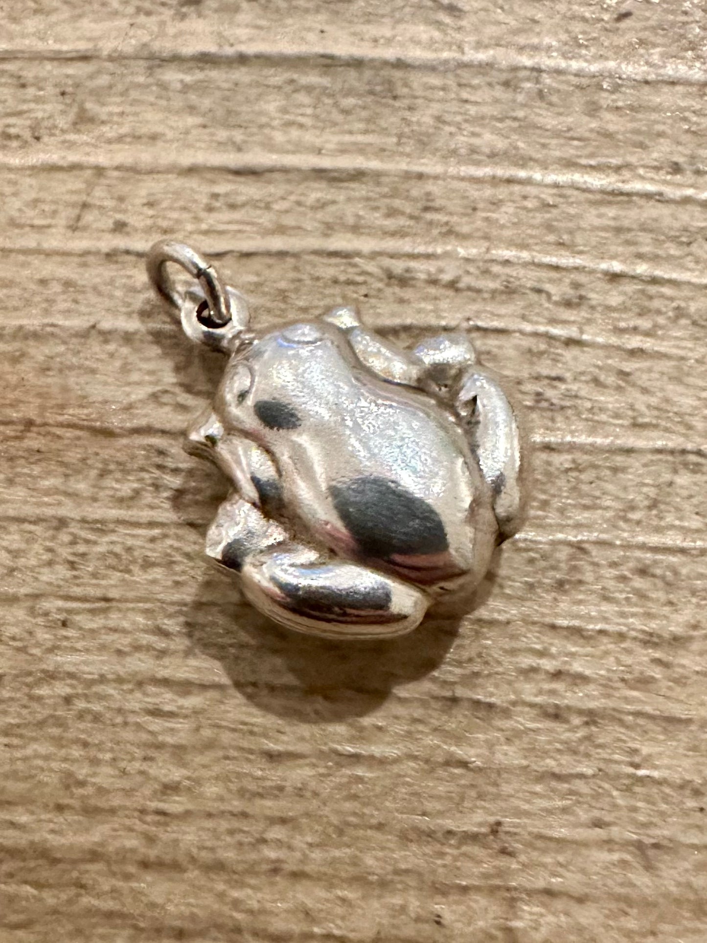 Abstract Frog 925 Silver Charm Pendant