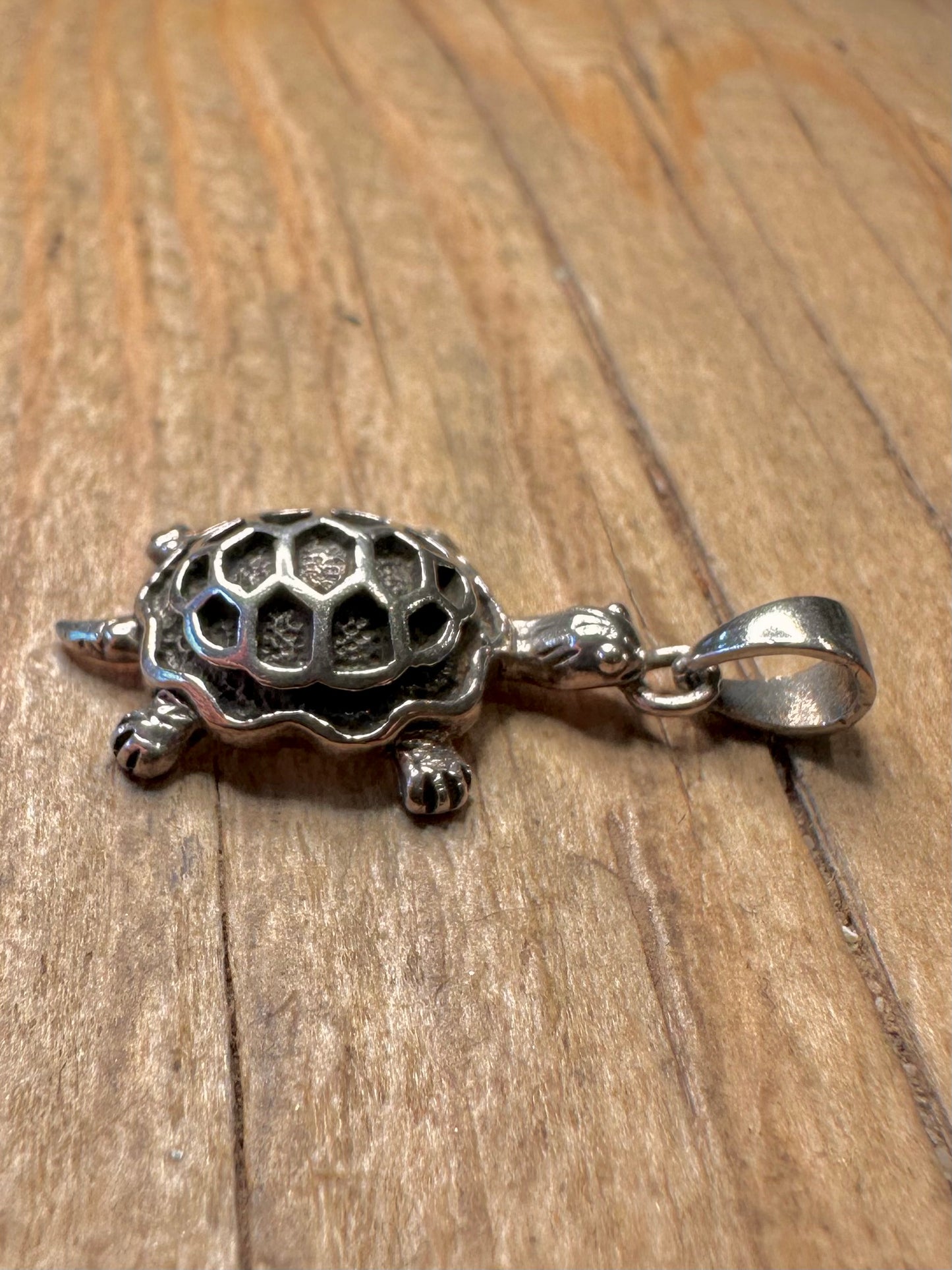 Vintage Turtle 925 Sterling Silver Pendant